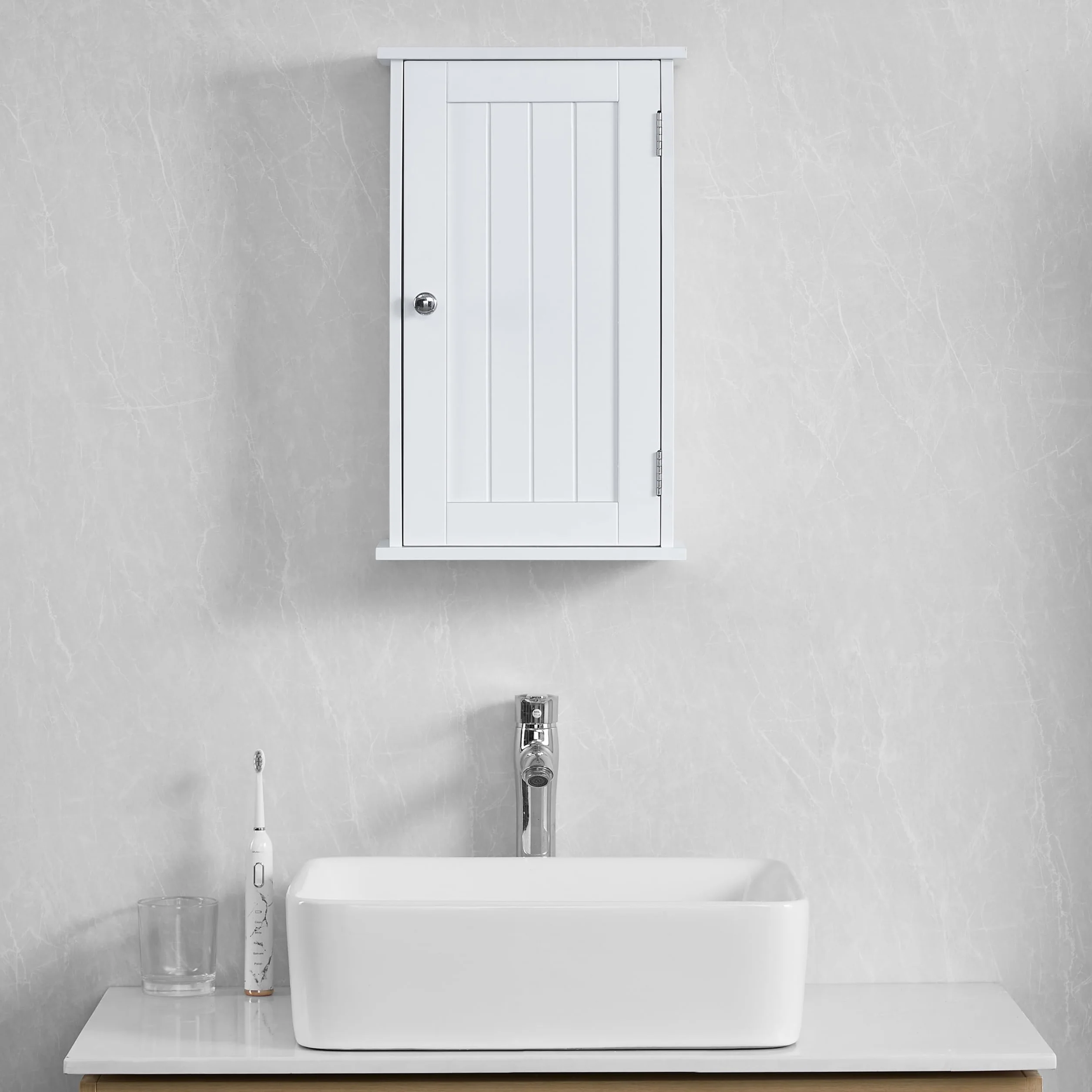 Bath Vida Priano Szafka Łazienkowa Drewno Biały 50x30x14 cm