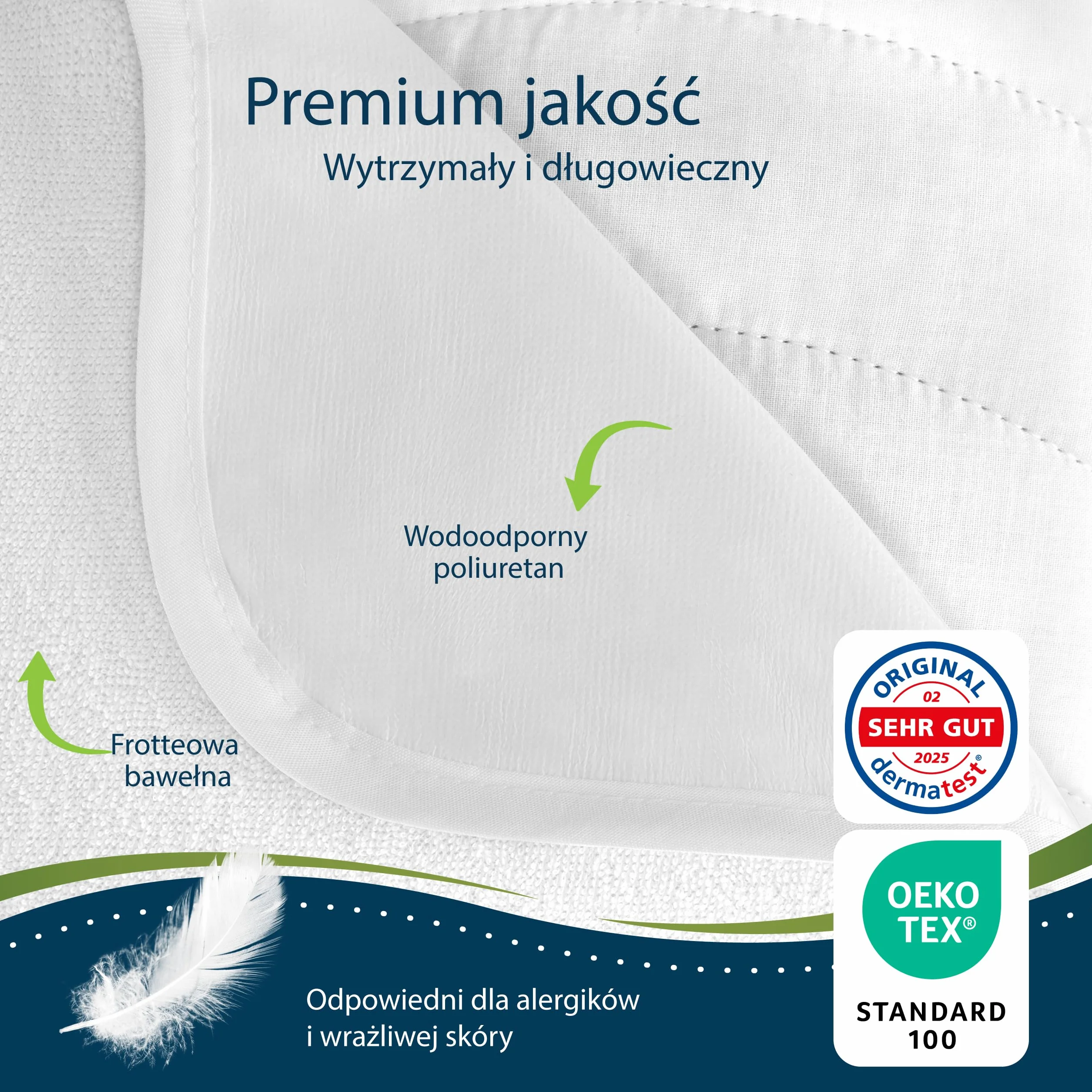 Sensalou Ochraniacz na materac wodoodporny 60x120 cm – Ochrona materaca na łóżeczko dziecięce i małe łóżeczko – wodoodporna podkładka ochronna, posiada certyfikat Oeko-TEX, można prać