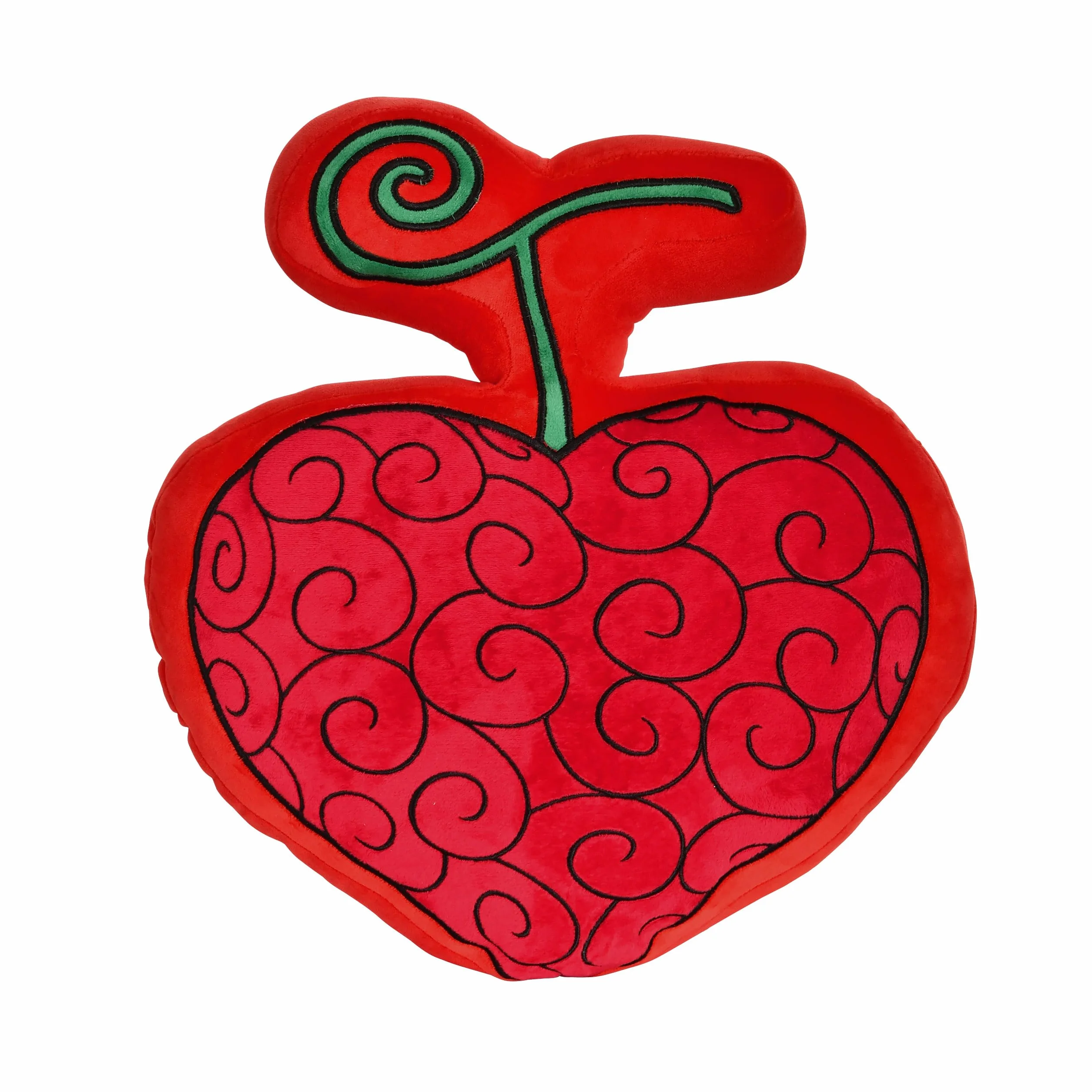 Elbenwald Poduszka One Piece Devil Fruit w Ope Ope Design 32,5 x 34,5 x 8,5 cm dla fanów anime Mężczyźni Kobiety Unisex czerwony