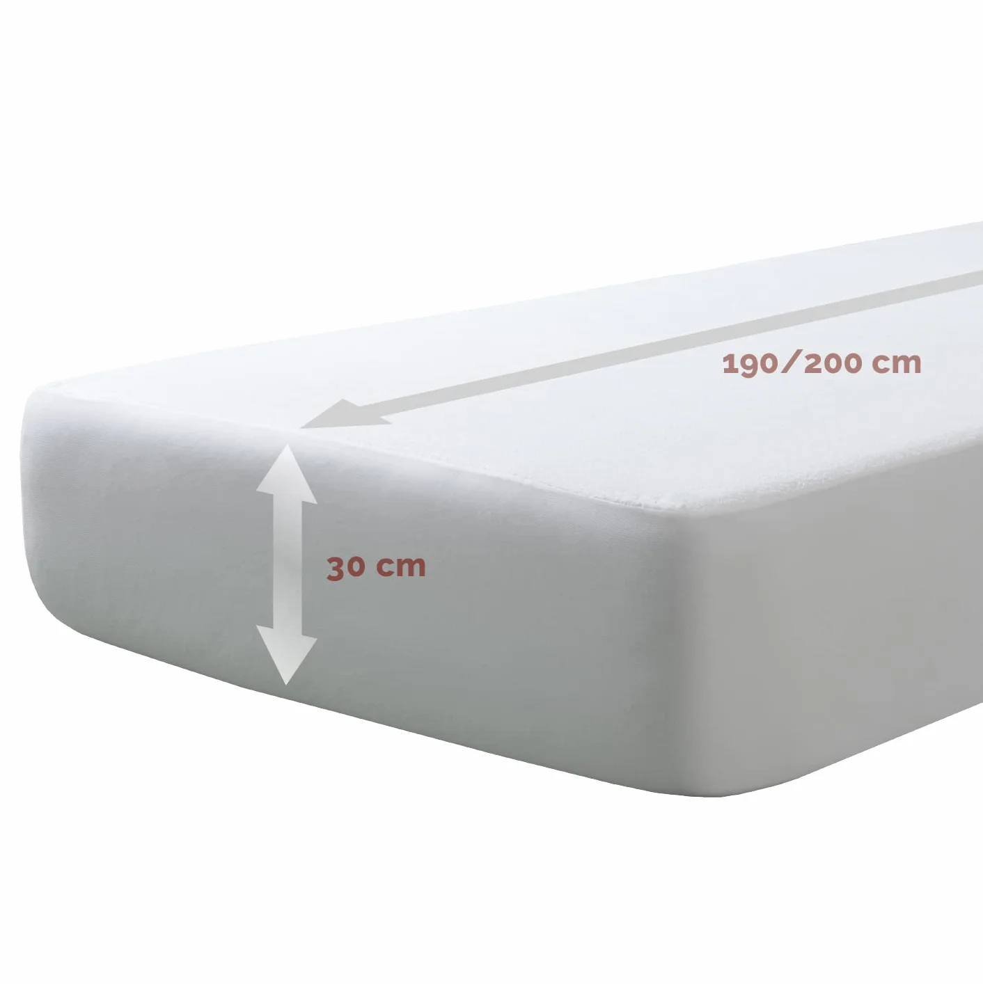 Wodoodporna i oddychająca osłona na materac 100% Bambus frotte 200x190/200cm