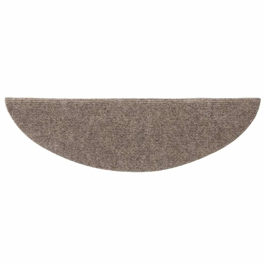 vidaXL Maty na schody samoprzylepne 10 szt. 56x17x3 cm beżowe półokrągłe