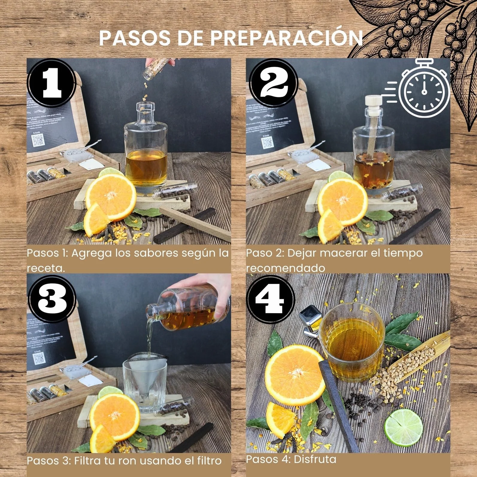 L&G Zestaw do whisky z przyprawami - Ekskluzywny zestaw upominkowy DIY