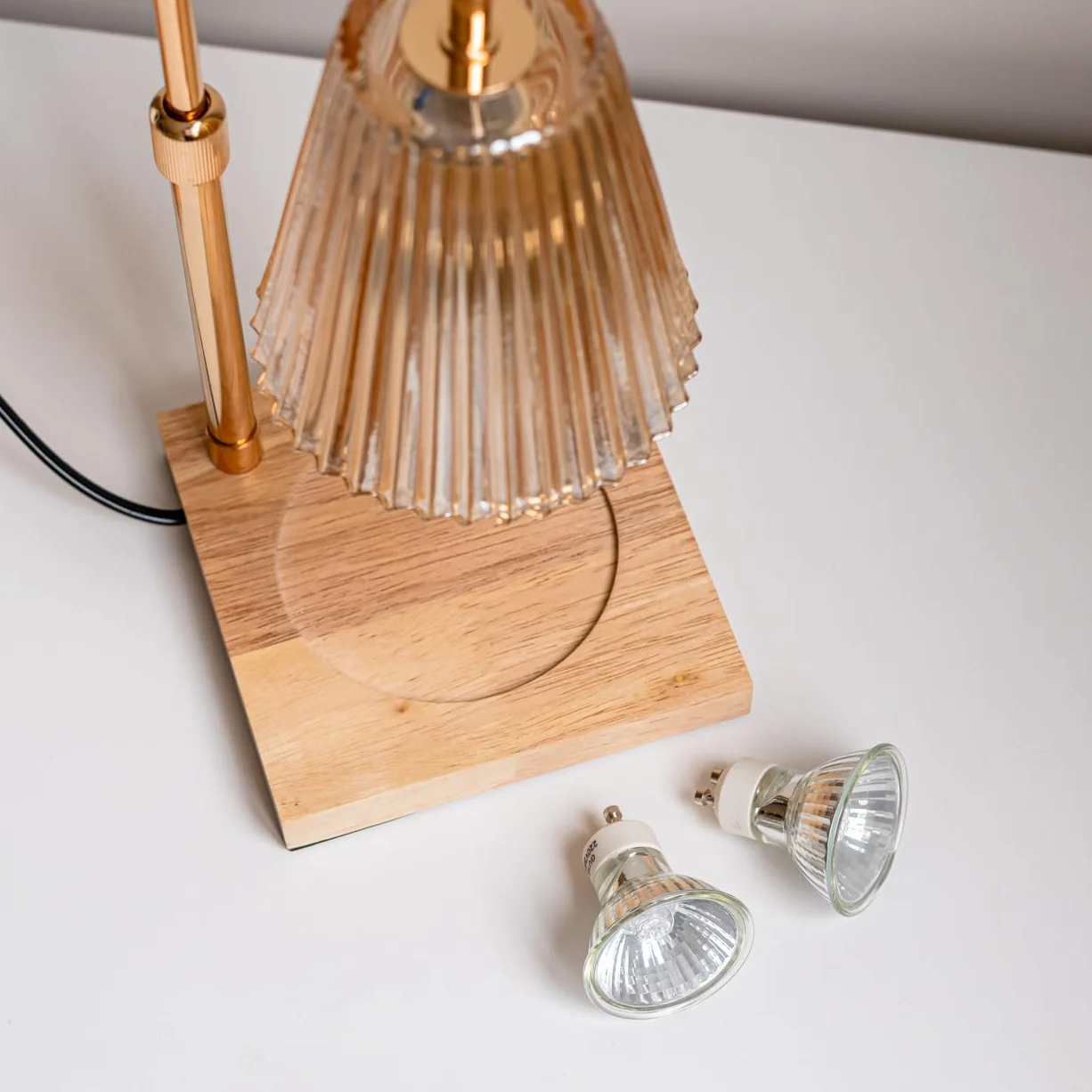 Flamingueo Lampa Podgrzewacza Świec - Podgrzewacz do Świec, Candle Warmer Lamp z Timerem, Lampka do Świec, Regulowana Intensywność, Lampka Nocna
