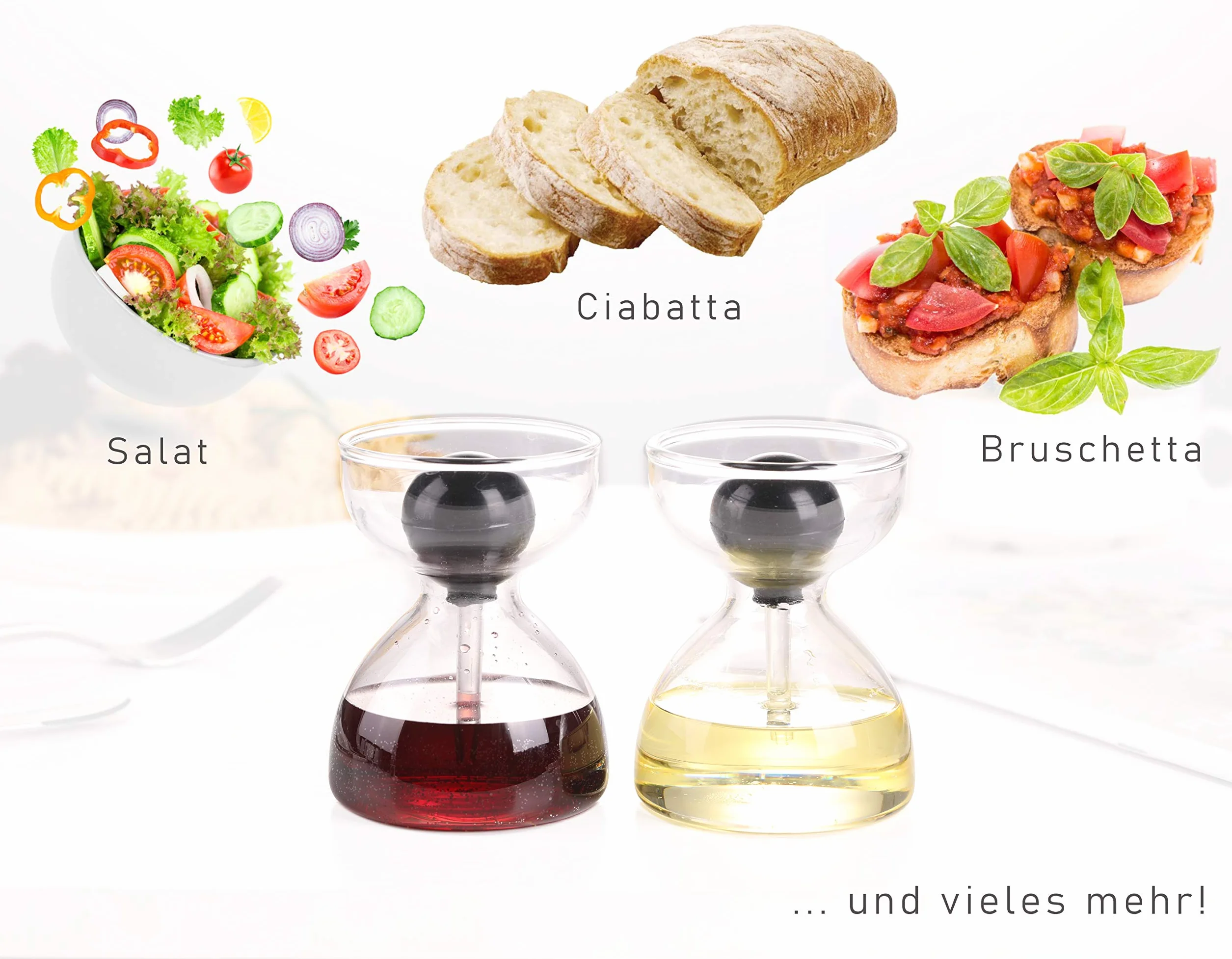 DropD'olio Zestaw dozowników oleju i octu 2x120 ml ze szklaną pipetą