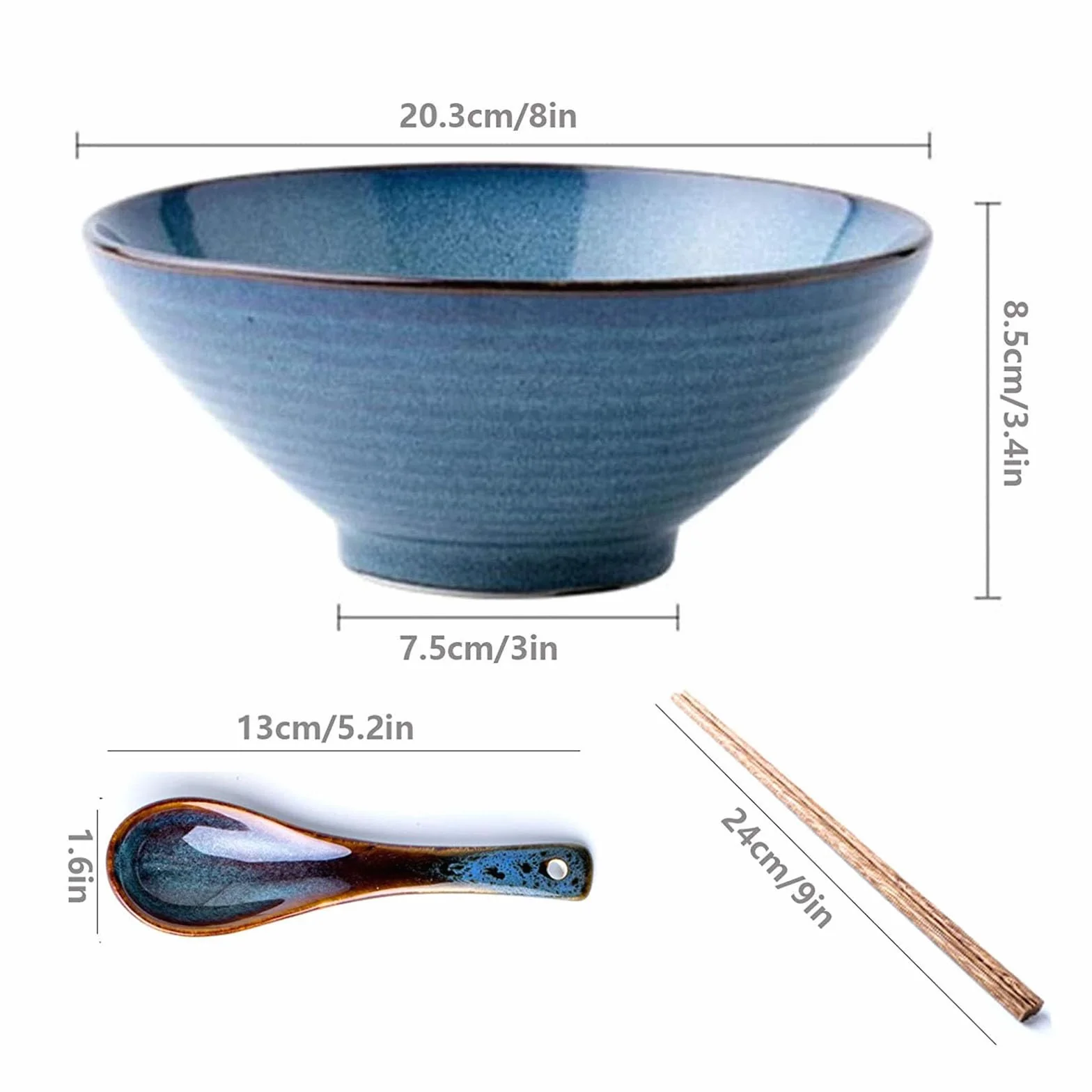 Noodle Soup Bowls,Ramen Bowls, Ceramic Noodle Bowl Ramen Bowl, 30Oz Large Vintage Noodle Bowl, Soup Bowls, Retro Household Large Hat Bowl for Asian Udon Soba Pho Noodles,Black