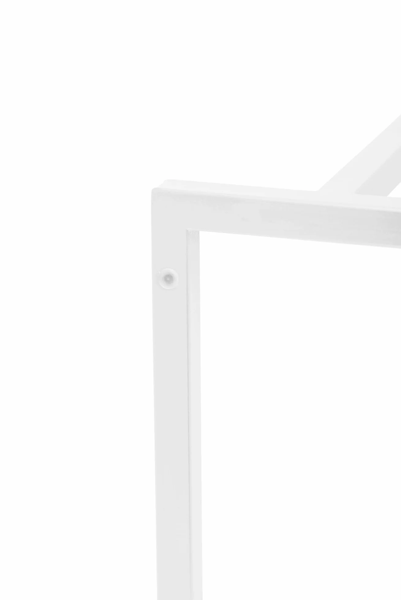Wolnostojący Wieszak na Ręczniki - szer. x gł. x wys. 45x21x86cm - Wykonany z Metalu, z Podkładkami Antypoślizgowymi, Stabilny, Produkt UE, bez Montażu - VIVO - 2 pręty - Biały