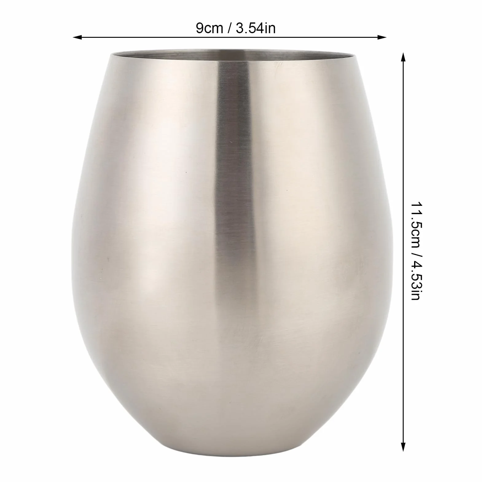 Szklanka Wina 304 Stal Nierdzewna 570 Ml Metalowa Kubek do Picia Chłodnica na Zmywarce Zewnętrznej Bezpieczna Alternatywa dla Plastikowych Kubków Wielokrotnego Użytku dla