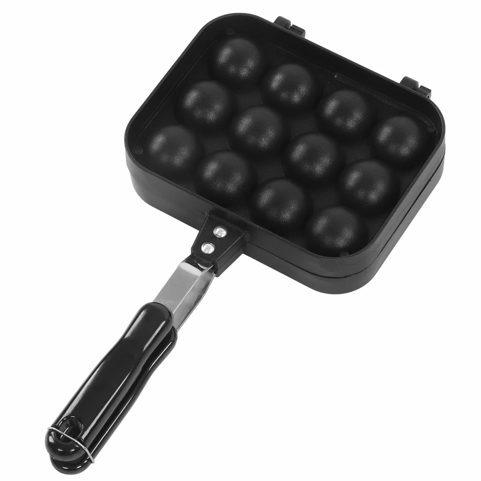 Fyearfly Takoyaki patelnia grillowa 12-otworowa dwustronna forma do gotowania