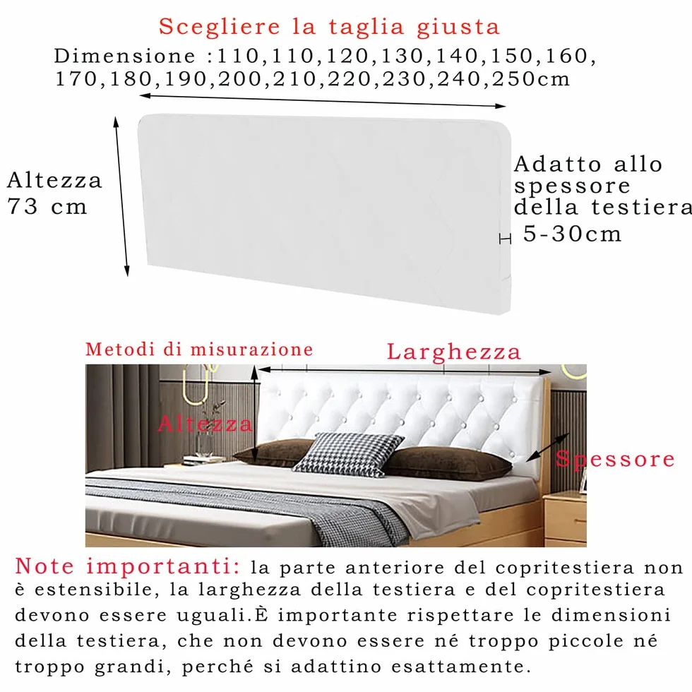Pokrowiec na Zagłówek Łóżka Queen-Size 160 cm Bawełniany Pyłoszczelny Kremowa Biel