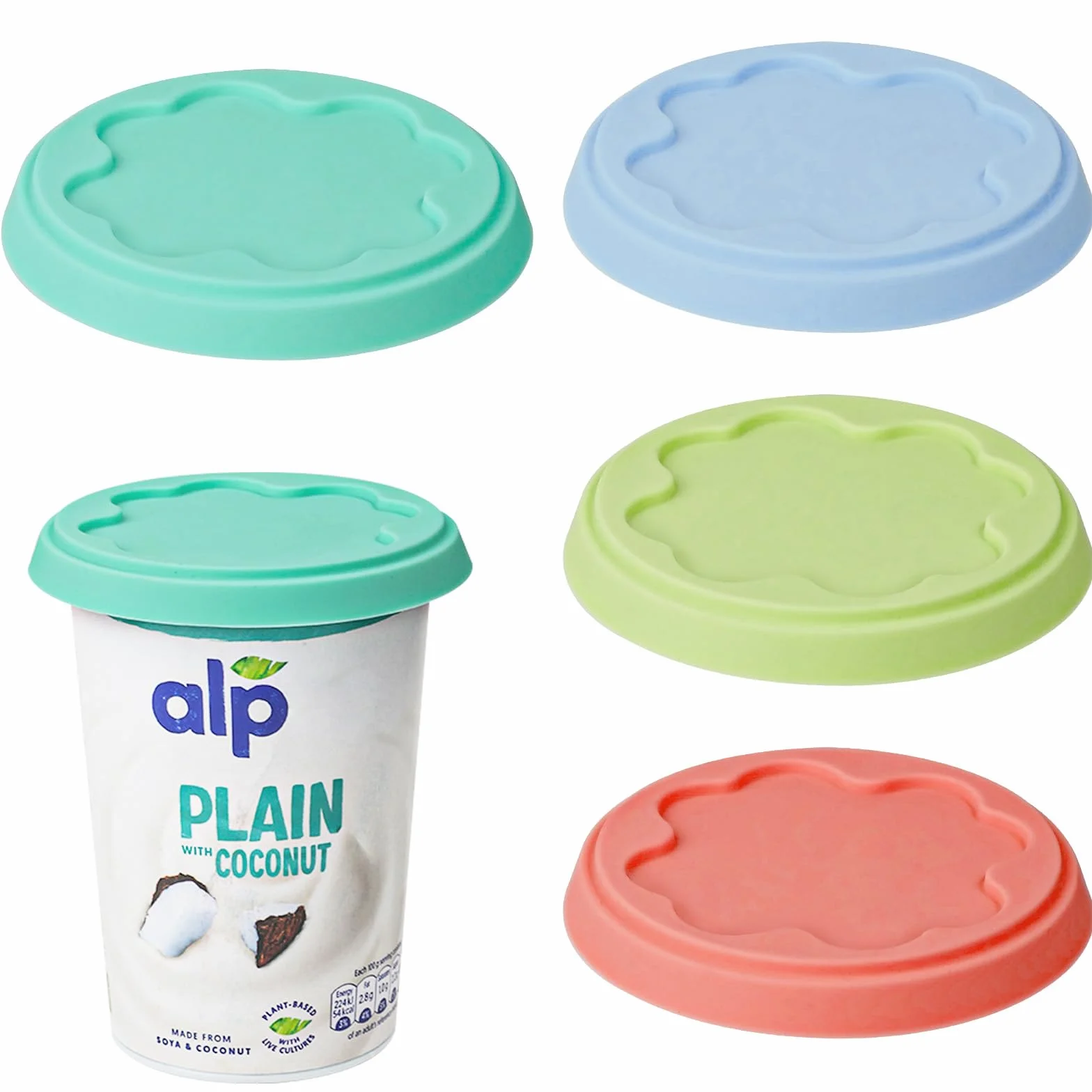 Webake Silikonowa Pokrywka na Jogurt 500 g 4 Sztuki