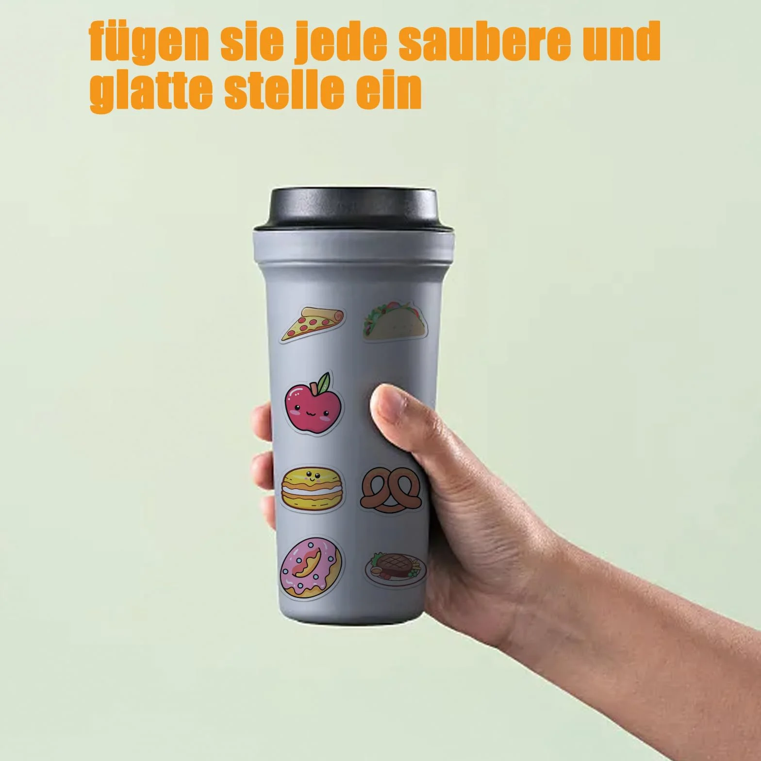 Wodoodporne naklejki na jedzenie herbata owoce hamburgery frytki prezent dla dzieci nastolatków dorosłych