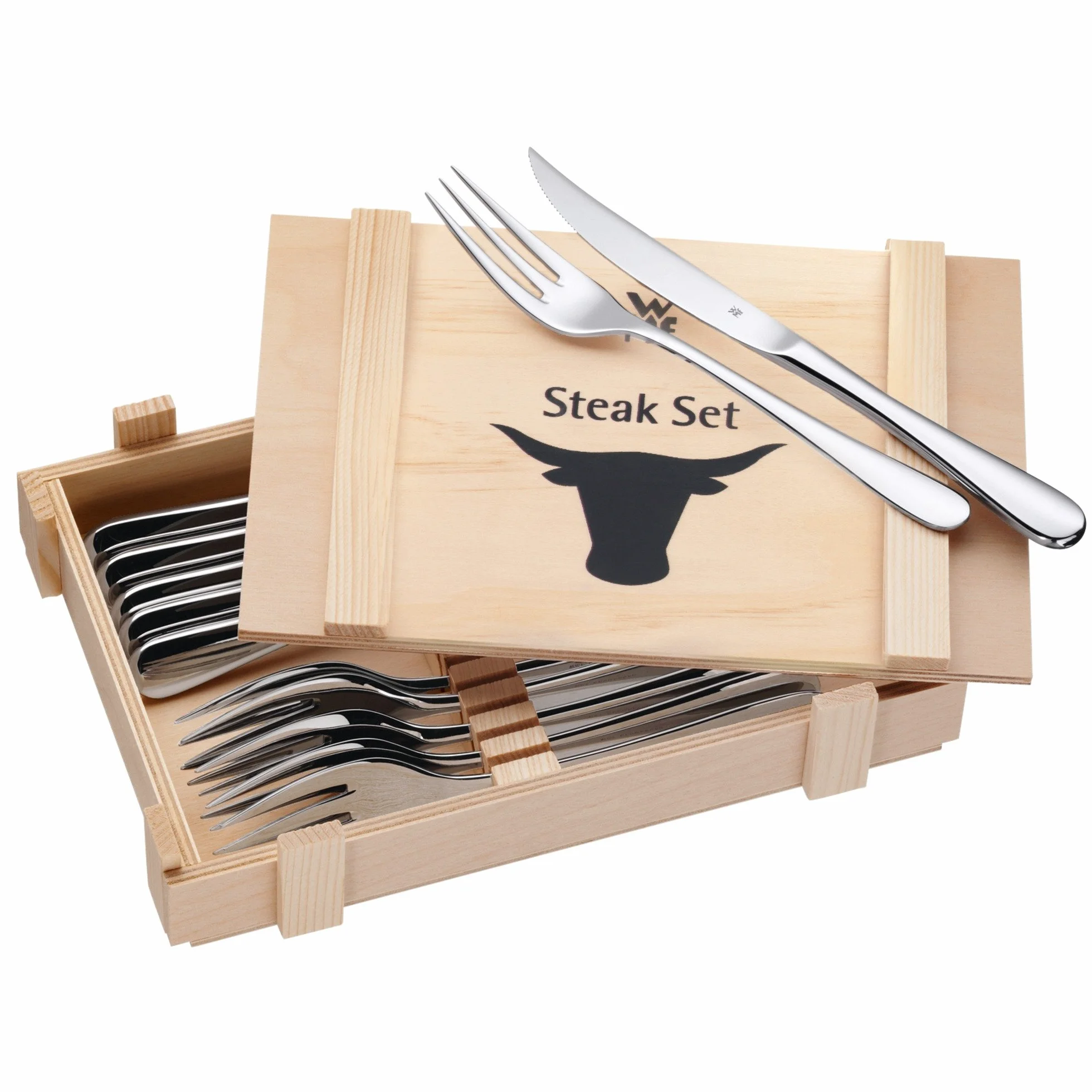 Wmf Steak Set Zestaw Sztućców, Srebrny, 12 sztuk