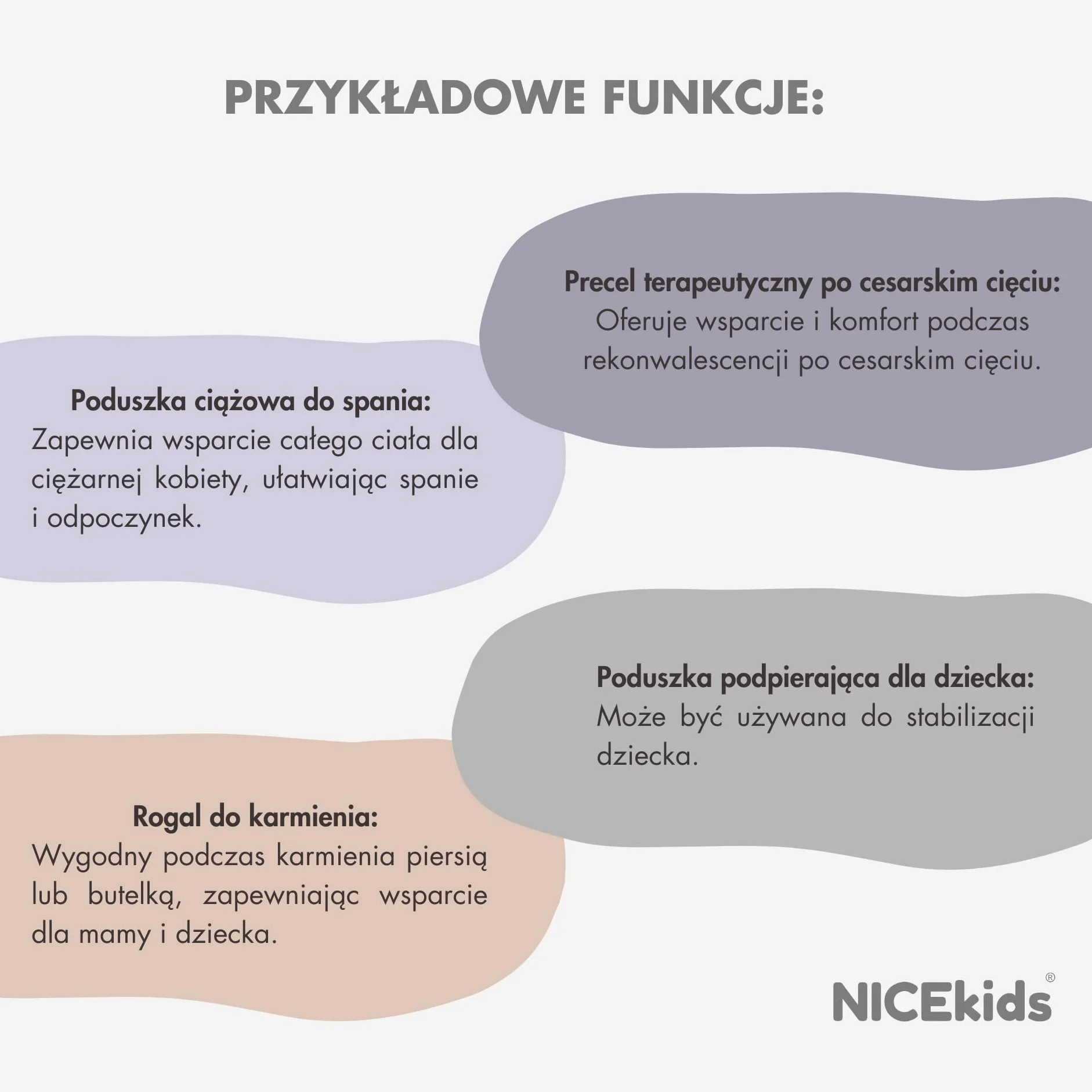 NICEkids Poduszka Ciążowa Rogal | Poduszka do Spania dla Kobiet w Ciąży, Poduszka dla Ciężarnych, Poduszka dla Mam, Wygodne Spanie na Boku, Poduszka do Karmienia (Welur, Typ C)