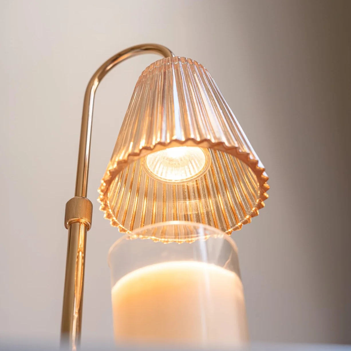 Flamingueo Lampa Podgrzewacza Świec - Podgrzewacz do Świec, Candle Warmer Lamp z Timerem, Lampka do Świec, Regulowana Intensywność, Lampka Nocna