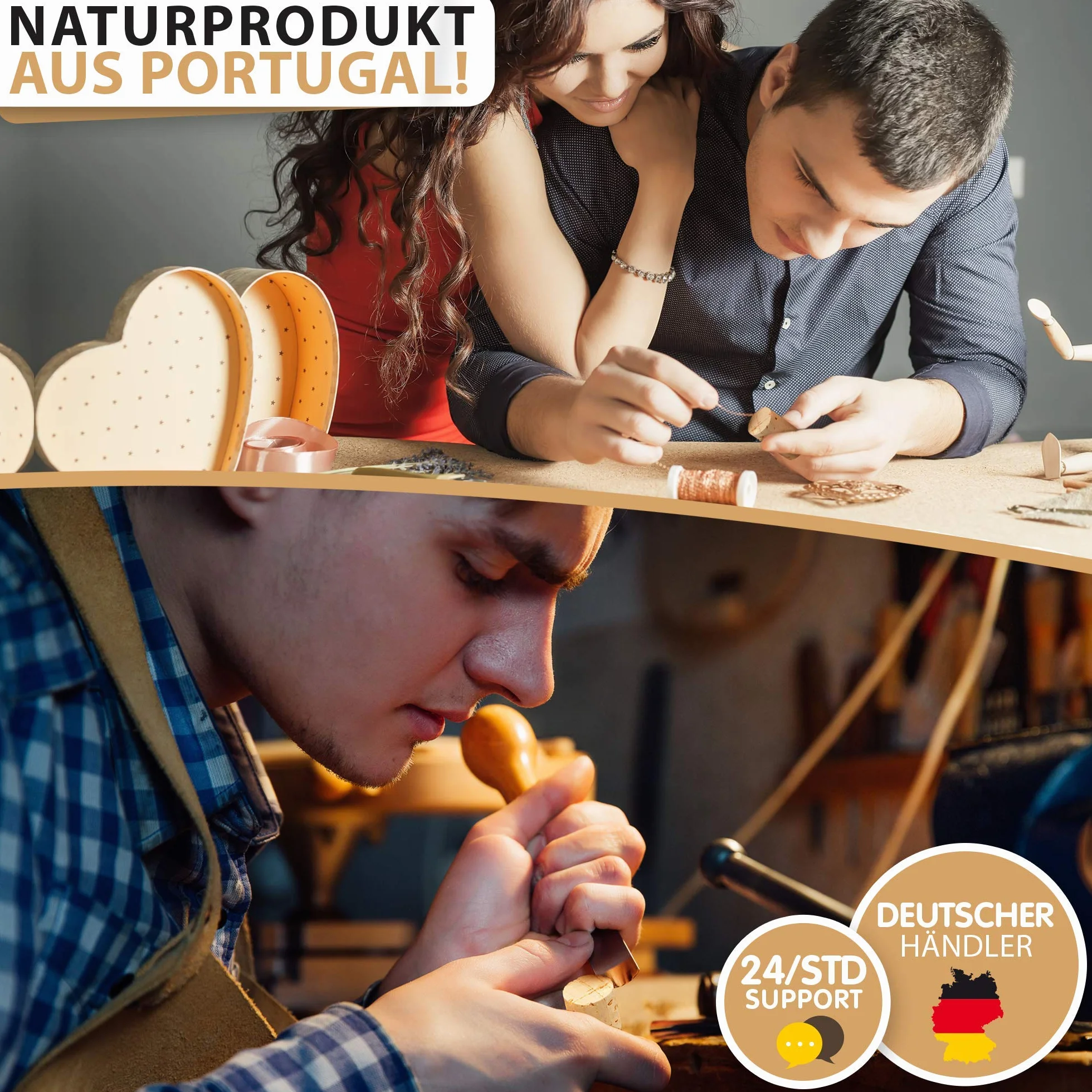 Naturalne korki do butelek z bawełnianym woreczkiem – akcesoria do majsterkowania
