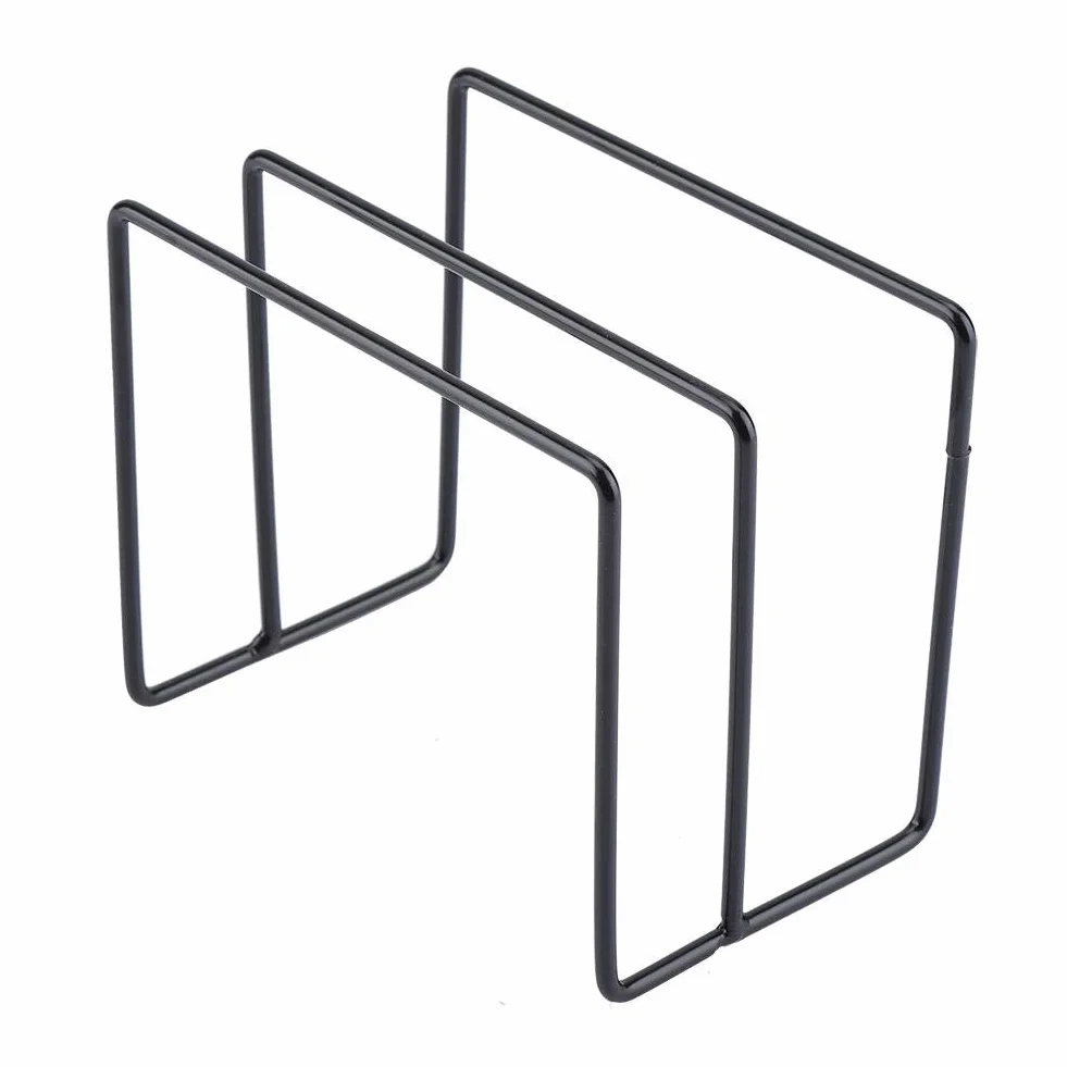 BuyWeek Stojak na Deskę do Krojenia, Metalowy, Trwały, Montowany na Ścianie, Samoprzylepny Uchwyt, Przechowywanie w Kuchni (Czarny)