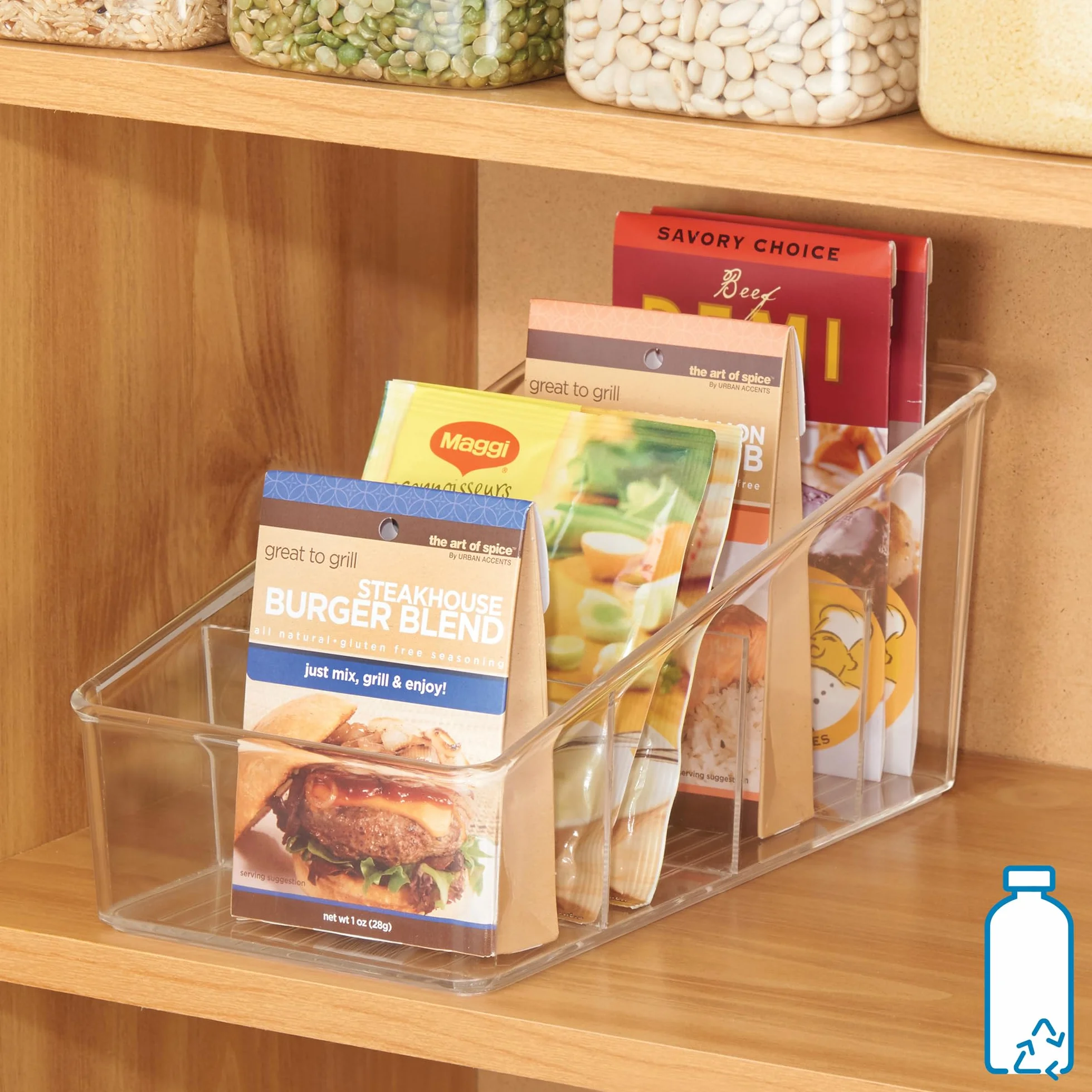 iDesign Linus Organizer do Lodówki Przezroczysty 26,7 x 14,6 x 12,7 cm