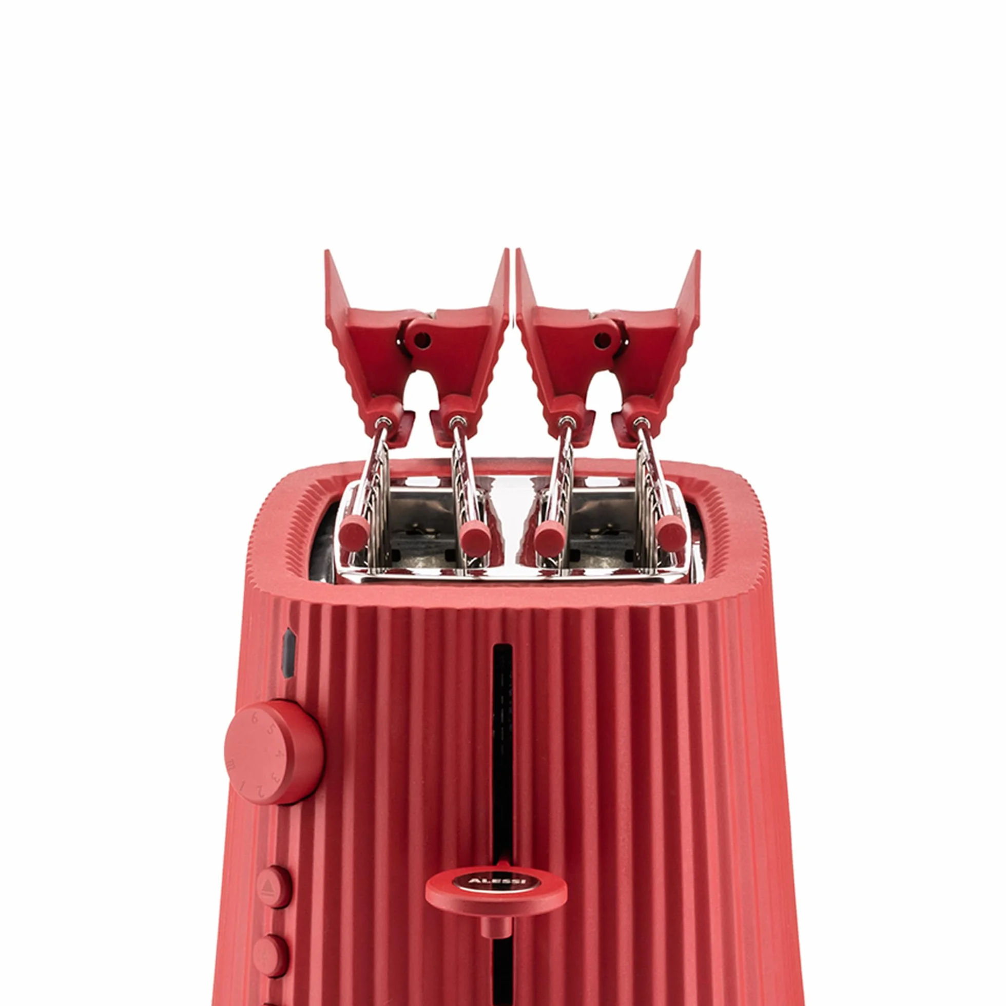 Alessi MDL08RA R zestaw stojaków na toster, plastik, czerwony
