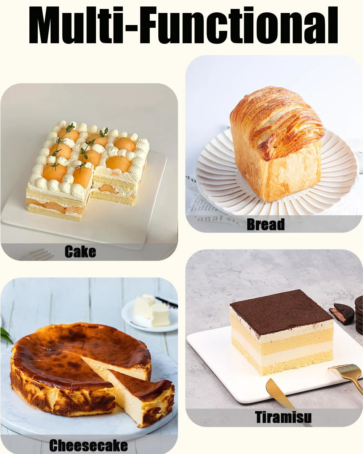 Silikonowa forma do ciasta, 3 sztuki, zestaw silikonowych form do pieczenia, odporna na wysokie temperatury, forma do pieczenia ciast, chleba, quiche (czerwona, kwadratowa)