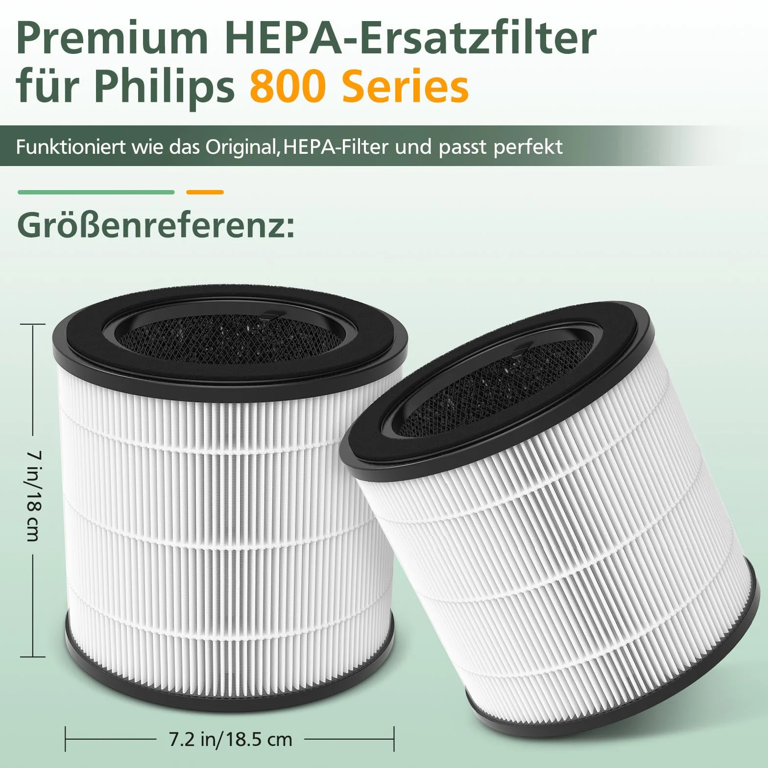 2 sztuki filtrów zapasowych Kompatybilne z oczyszczaczem powietrza Philips 800 Series - AC0830/10 AC0820/30 AC0820/10 AC0819/10, 3-w-1 filtr HEPA i filtr węglowy i filtr wstępny, numer części FY0194