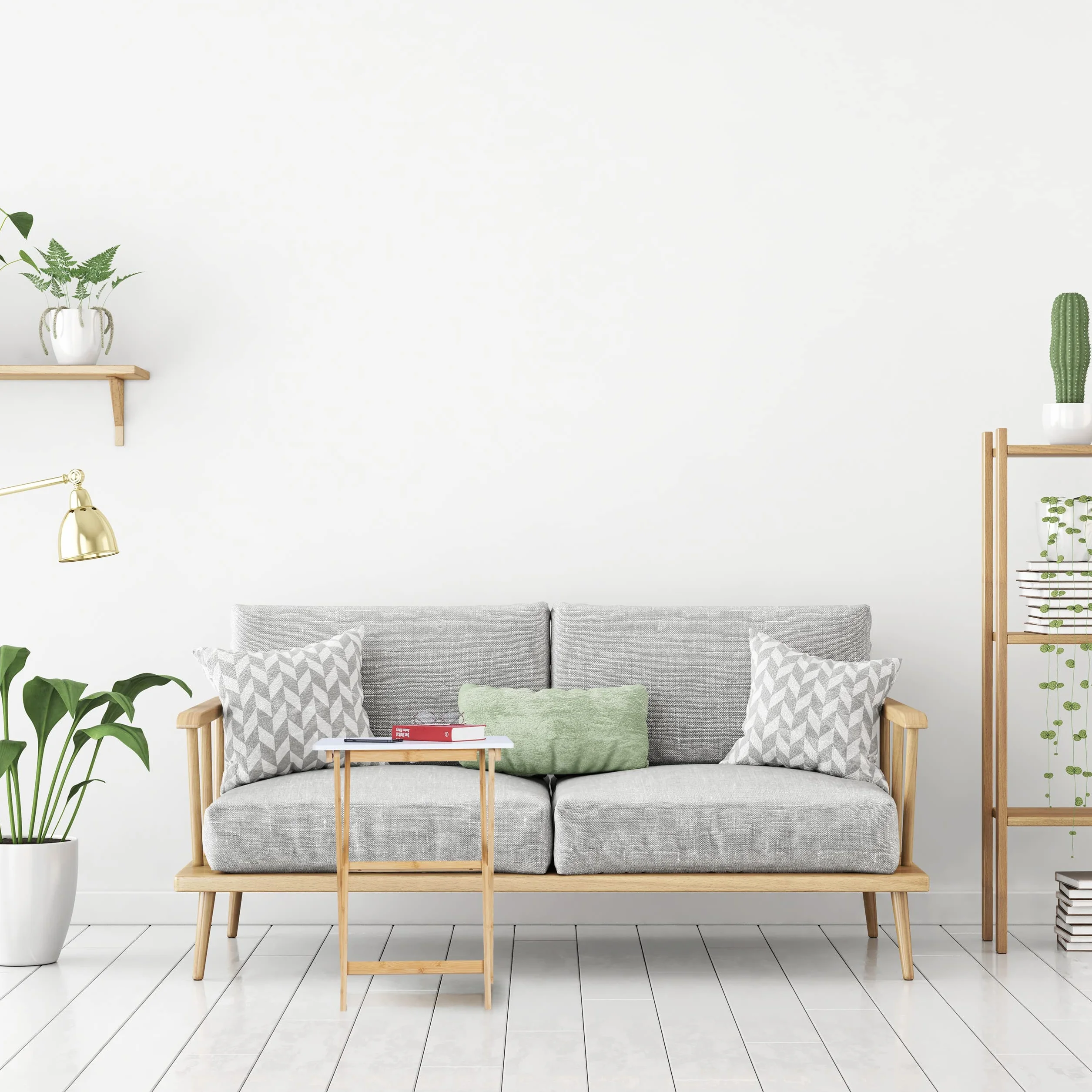 Relaxdays Składany stół bambusowy 63 x 47,5 x 37 cm biało-naturalny