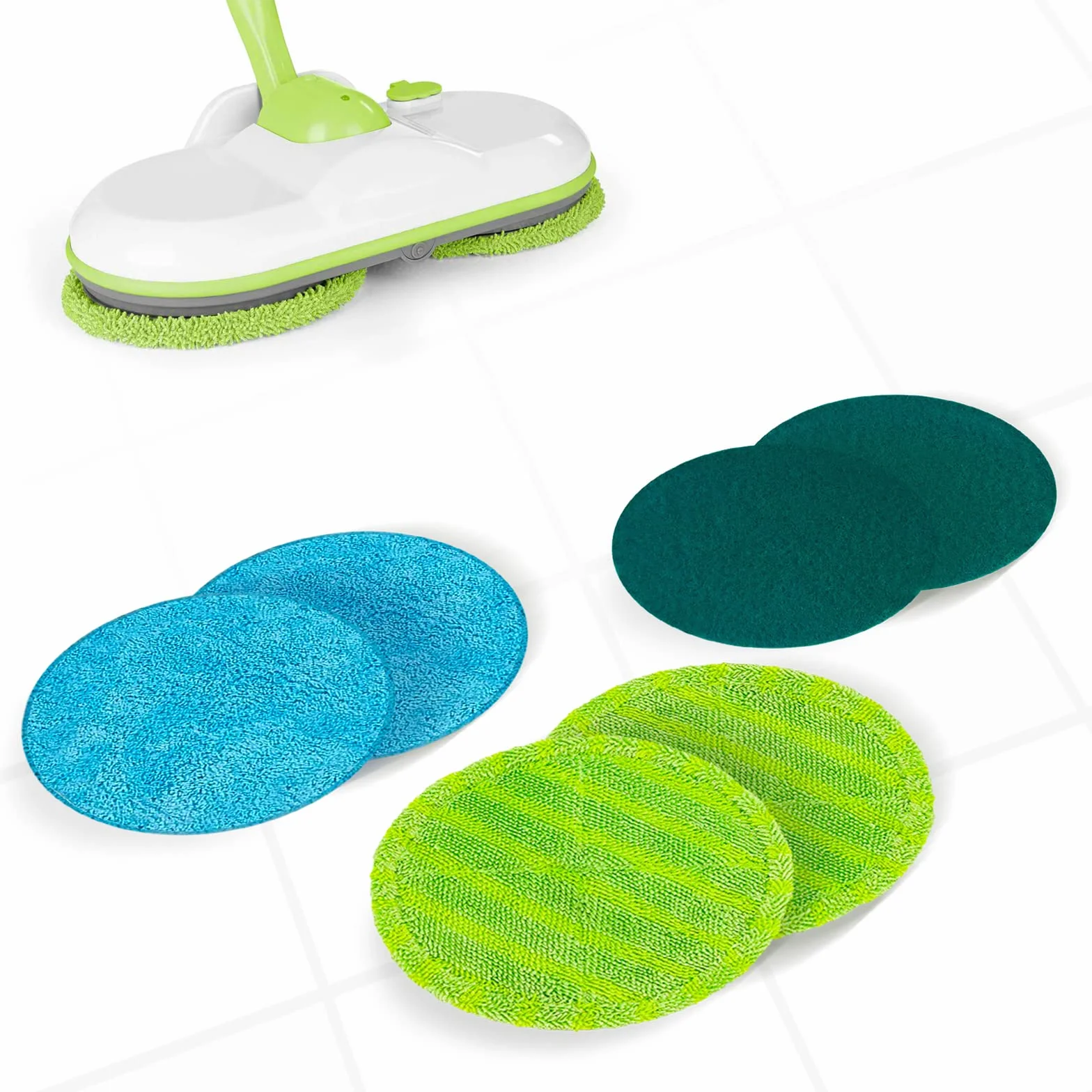 6 sztuk 16 cm, wymienne podkładki do mopa z mikrofibry, uniwersalne, nadają się do mopa Hurricanes M30457, Dyson, akumulatorowe podkładki do wycieraczek (uniwersalny zestaw 1)