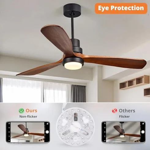 LED Wentylator Sufitowy Retrofit Zestaw 15W 3CCT z Uniwersalną Pamięcią i Aluminiową Podstawą Kompatybilny z Większością Modeli