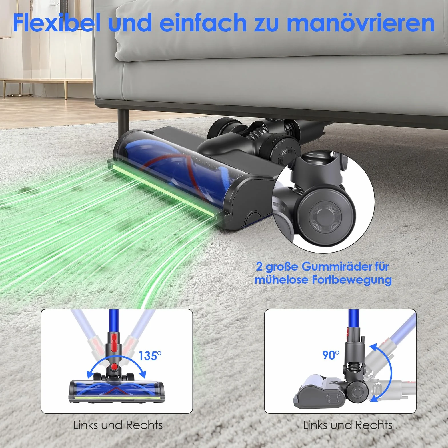 Szczotka Dyson V7 V8 V10 V11 V15 wykrywanie kurzu wymienna głowica do podłóg parkietu