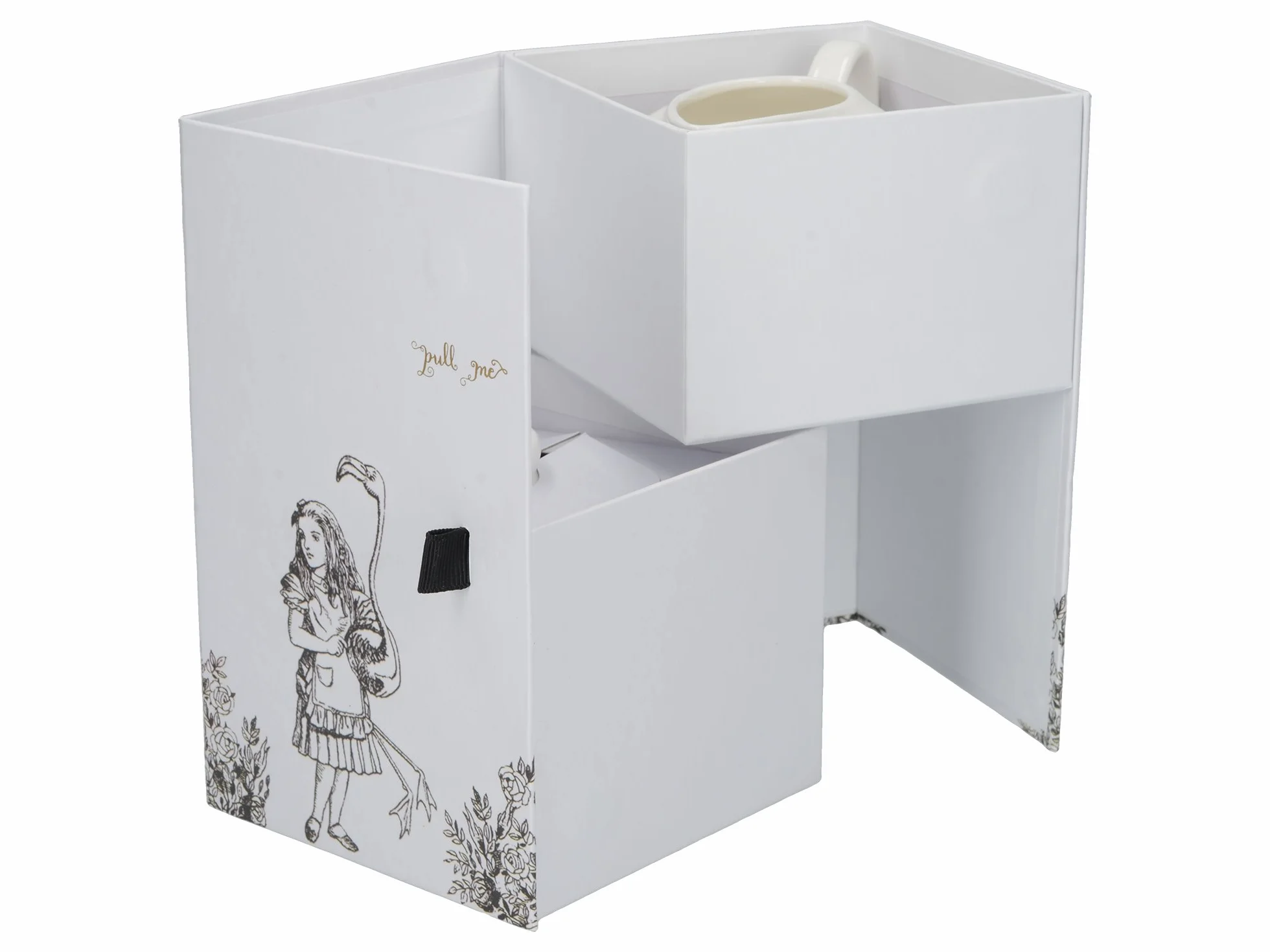 V&A Alicja w Krainie Czarów Fine China zestaw dzbanek na mleko i cukiernicę biały 18 x 7,5 x 7 cm 2 sztuki