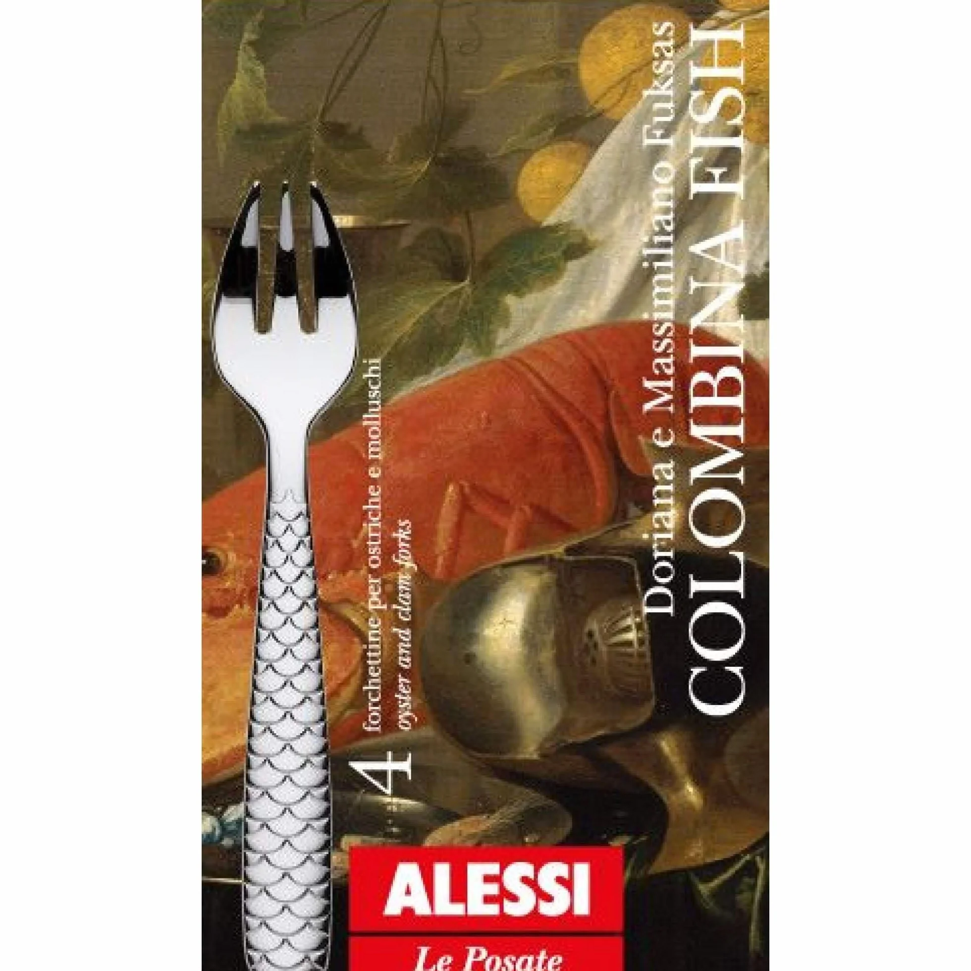 Alessi Widelce ze stali nierdzewnej 18/10 polerowane zestaw 4 szt srebrne