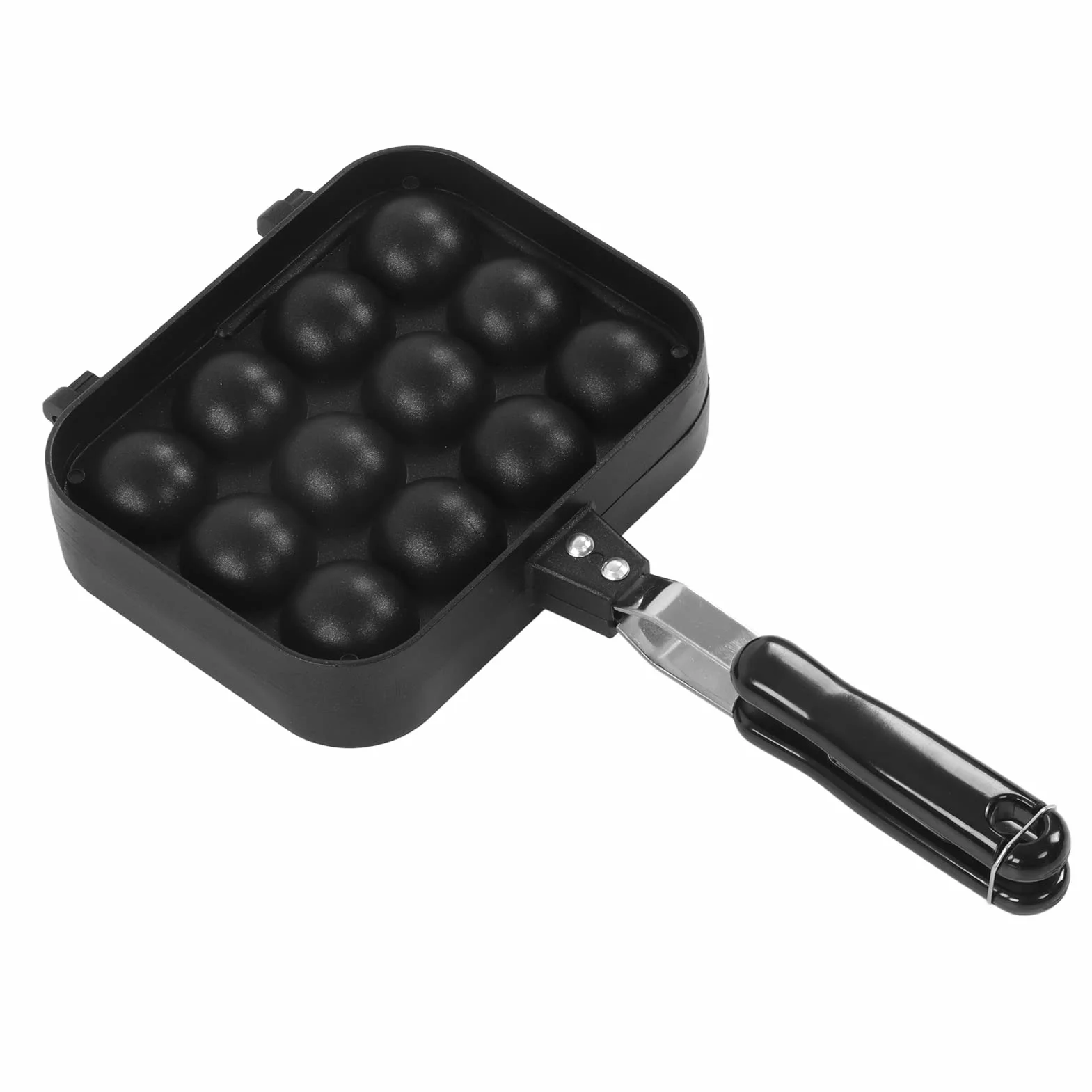 Fyearfly Takoyaki patelnia grillowa 12-otworowa dwustronna forma do gotowania