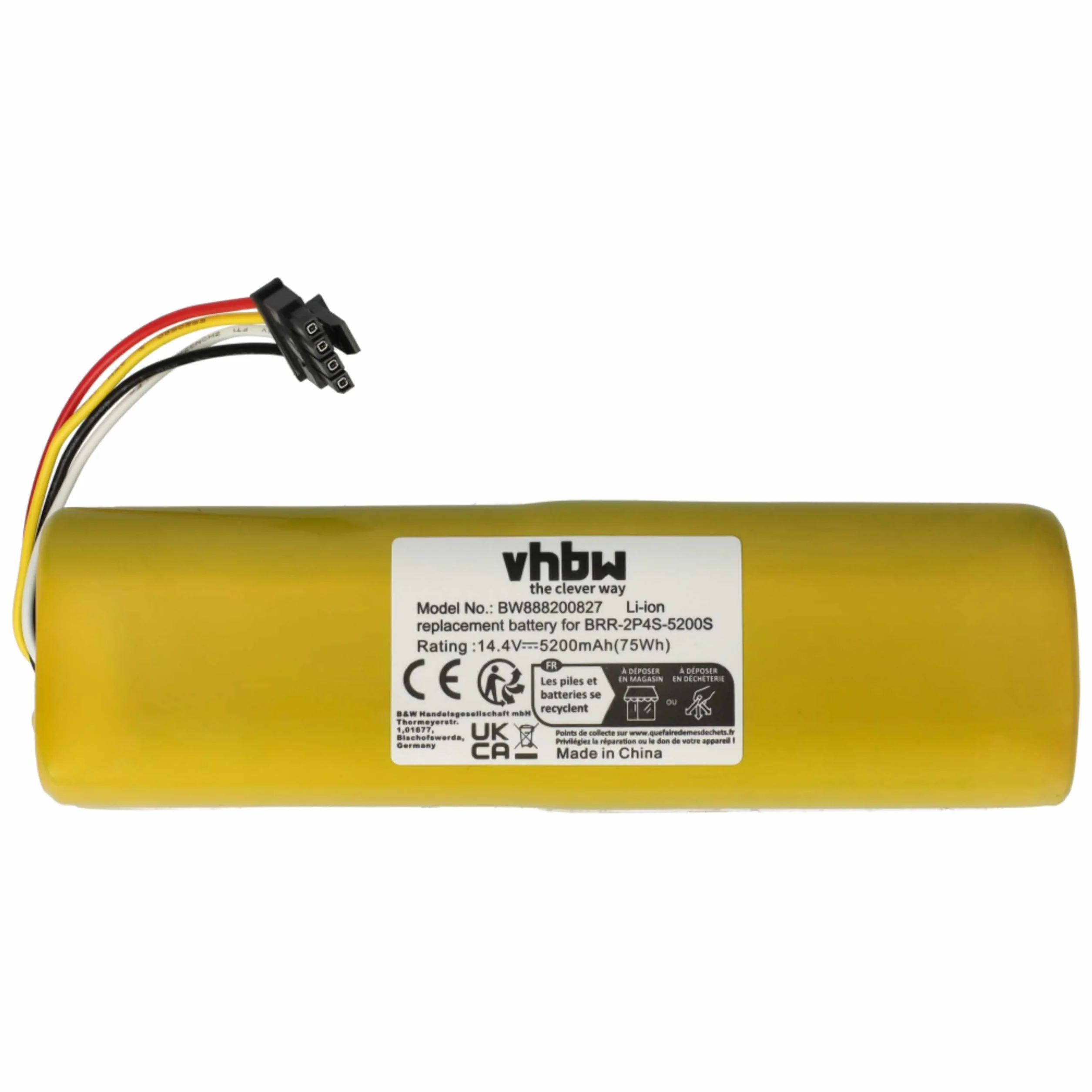vhbw Akumulator kompatybilny z Dreame D9, D9 Pro, F9, L10 Pro, D10, D10 Plus, D10s, D9 Max, L10 Home 5200 mAh 14,4 V litowo-jonowy