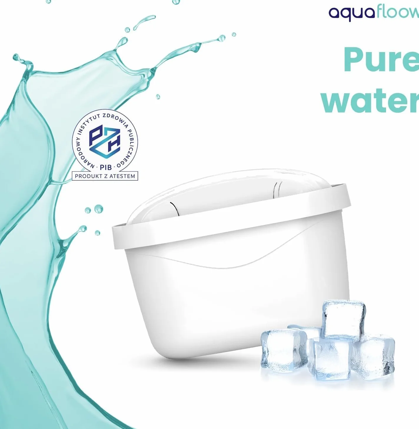 Aquafloow Wkłady Filtrujące do Dzbanka Filtrującego Wodę 16 Sztuk | Zamiennik Filtra Dafi Unimax Aquaphor A5 Brita Maxtra+ Philips AWP212/10 | Redukcja Kamienia