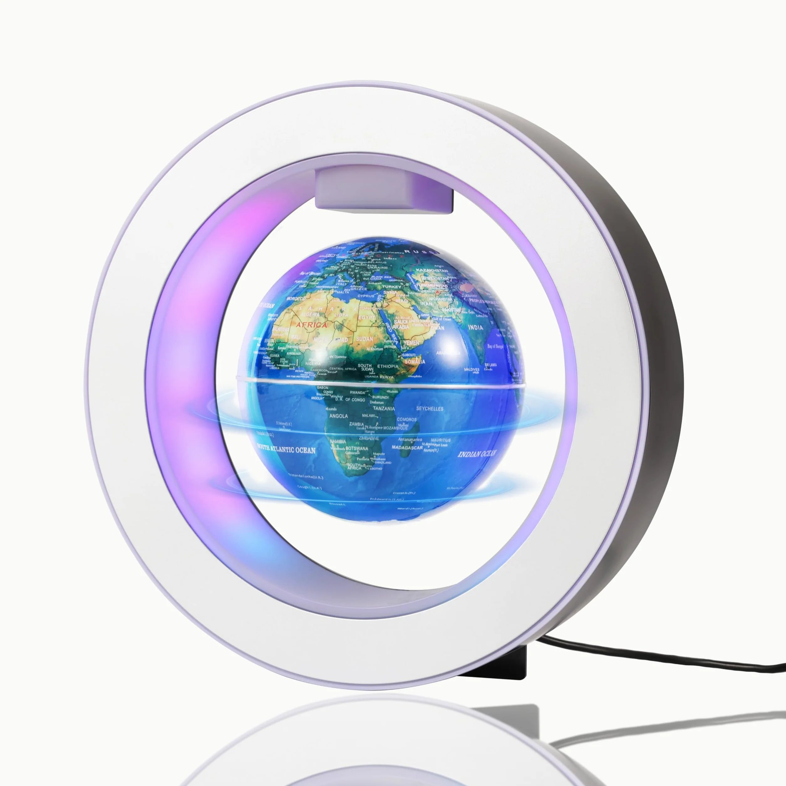 Magnetycznie unoszony globus 10 cm z konstelacjami, geograficznymi światłami LED, obracający się dla dzieci, fajny biurowy prezent dla mężczyzn, unikalne pomysły na prezenty czy gadżety techniczne na