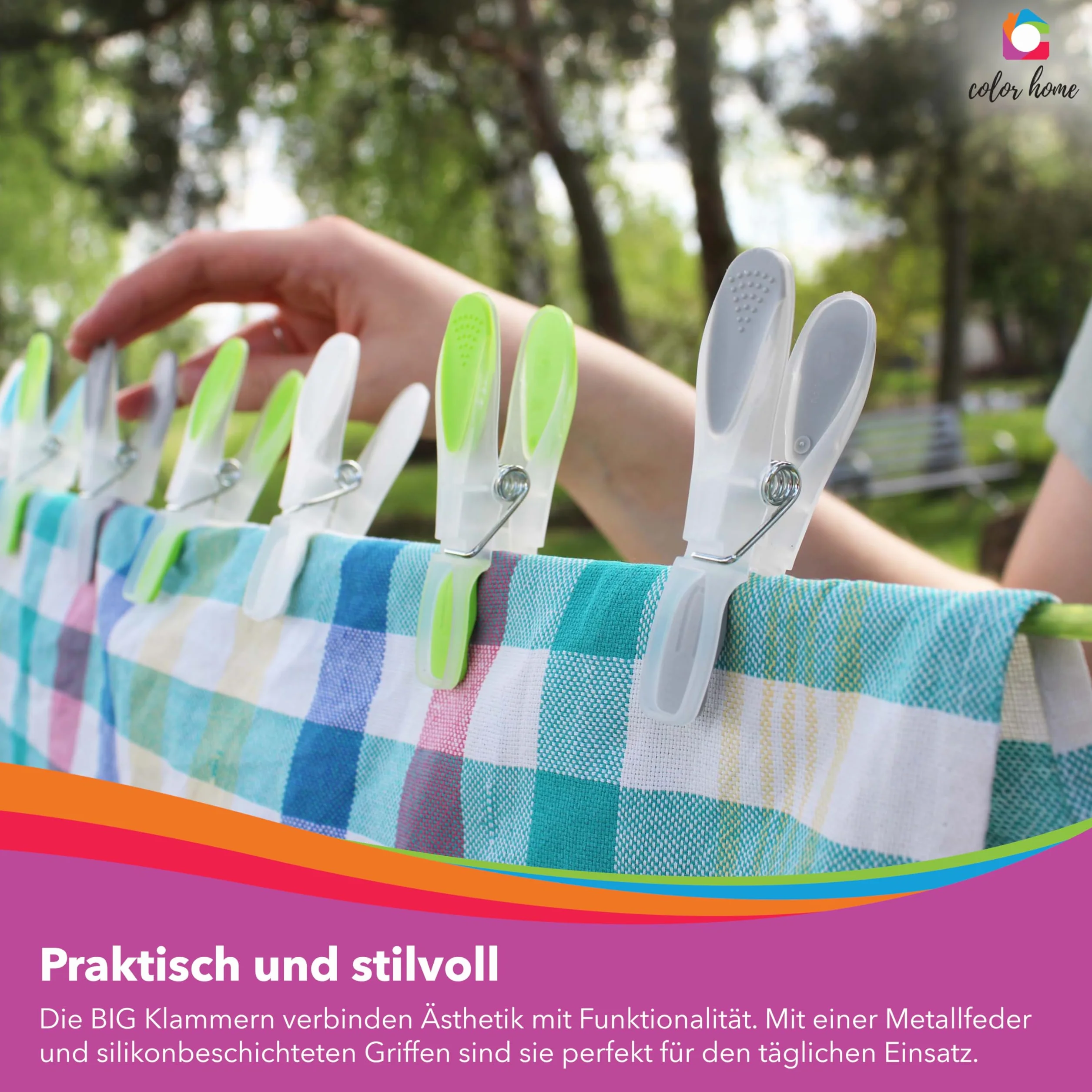 Klamerki do prania Spinacze BIG 50szt.