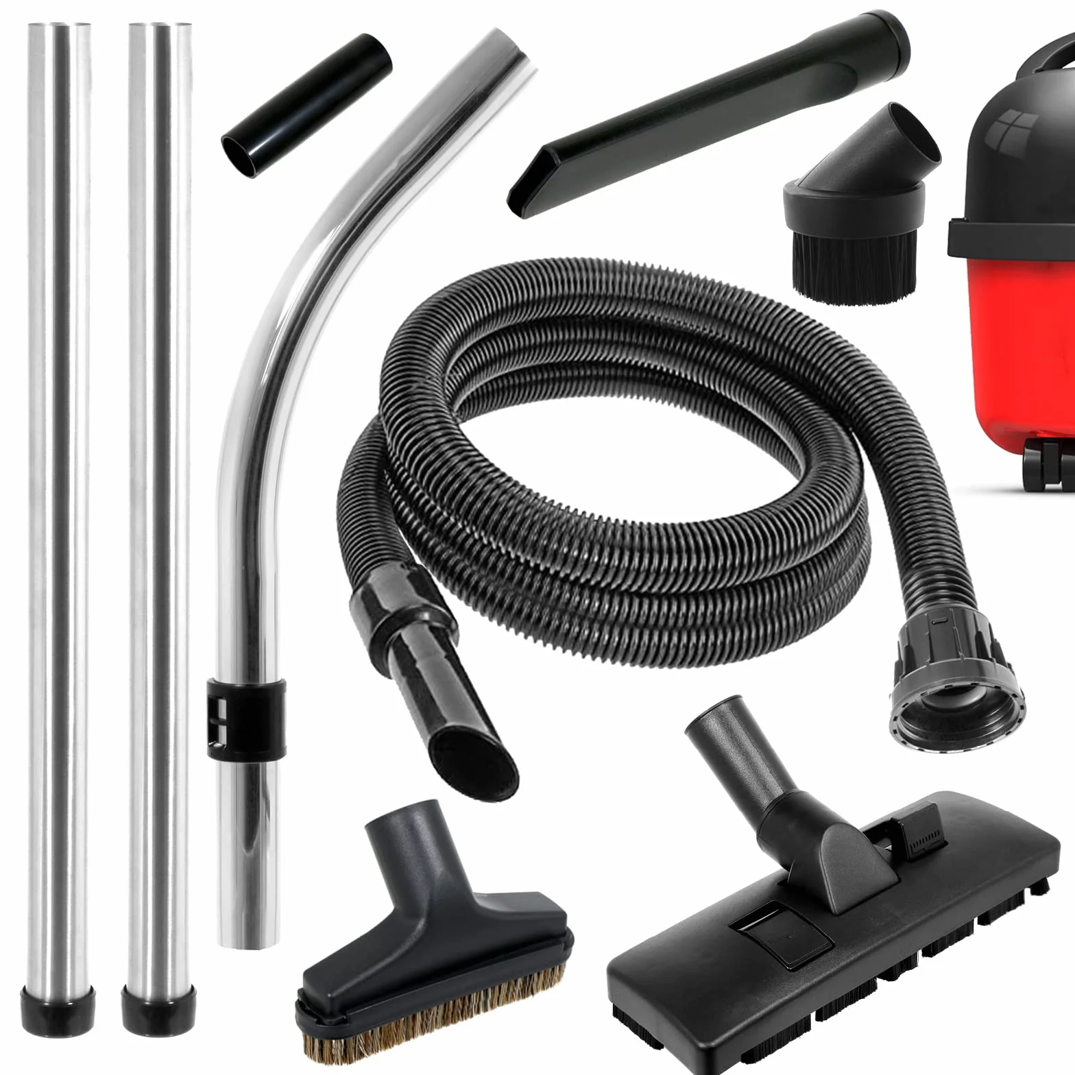 SPARES2GO Kompletny zestaw do odkurzaczy 2,5 m na mokro i suchy dla numatic Henry Hetty