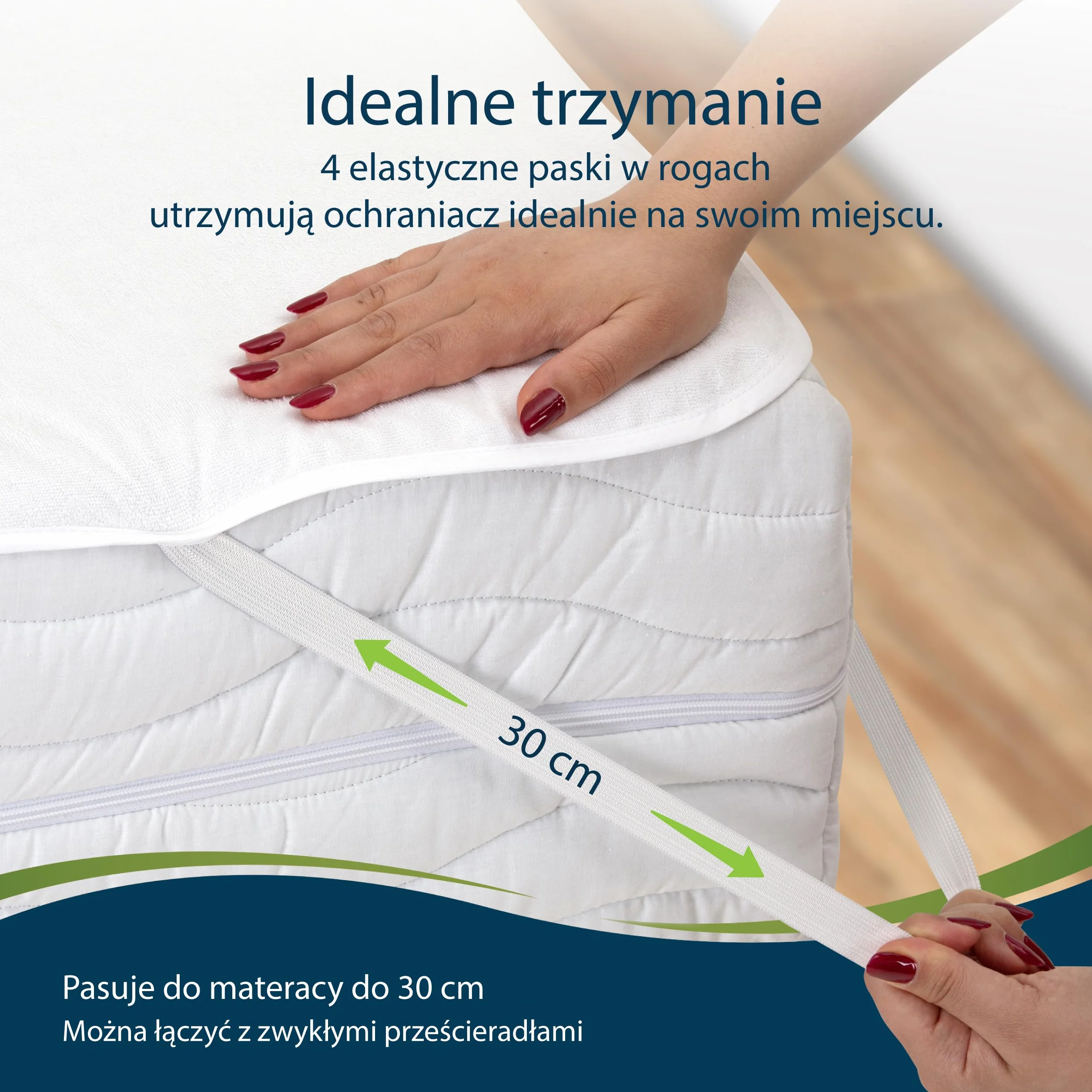 Sensalou Ochraniacz na materac wodoodporny 60x120 cm – Ochrona materaca na łóżeczko dziecięce i małe łóżeczko – wodoodporna podkładka ochronna, posiada certyfikat Oeko-TEX, można prać