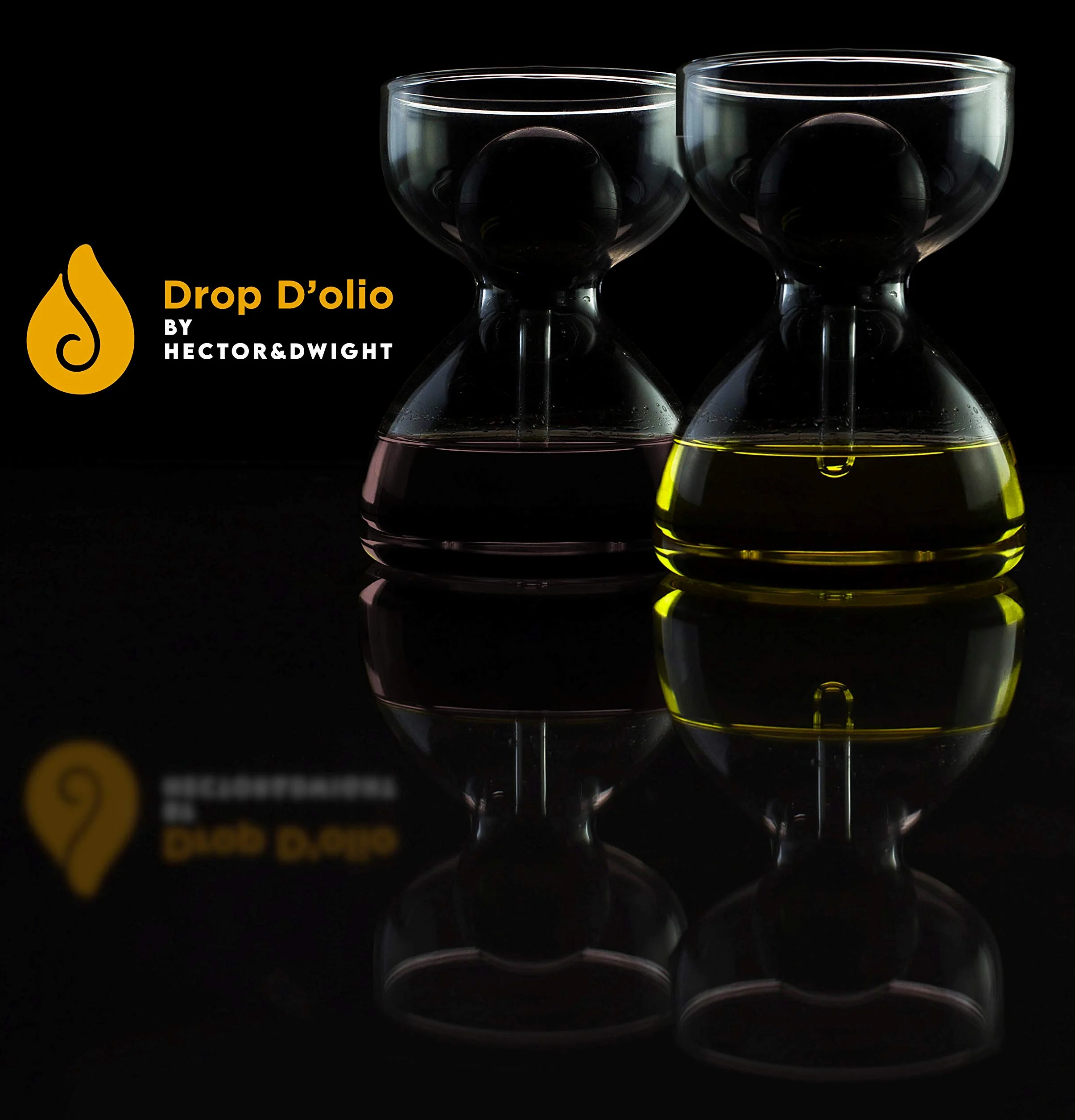 DropD'olio Zestaw dozowników oleju i octu 2x120 ml ze szklaną pipetą