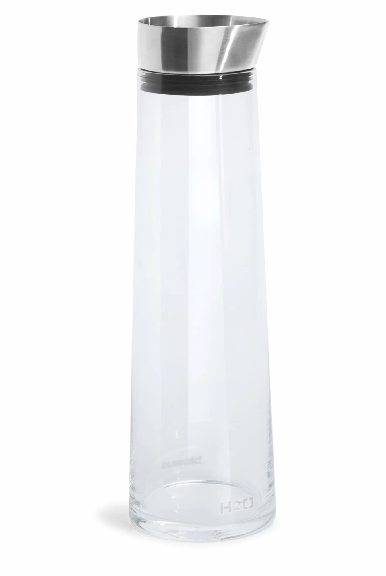 blomus -ACQUA- karafka na wodę ze szkła, pojemność 1,5 litra, szklana karafka z wysokiej jakości pokrywką ze stali nierdzewnej, przelewanie bez kapania, ekskluzywny wygląd (wys. / szer. / gł.: 33 x 10 x 10 cm, przezroczysta, 63448)