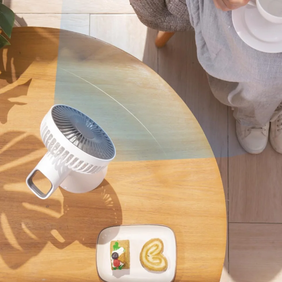 VITAMMY DREAM DESK FAN ŻÓŁTY Mini wentylator biurkowy USB 4000 mAh