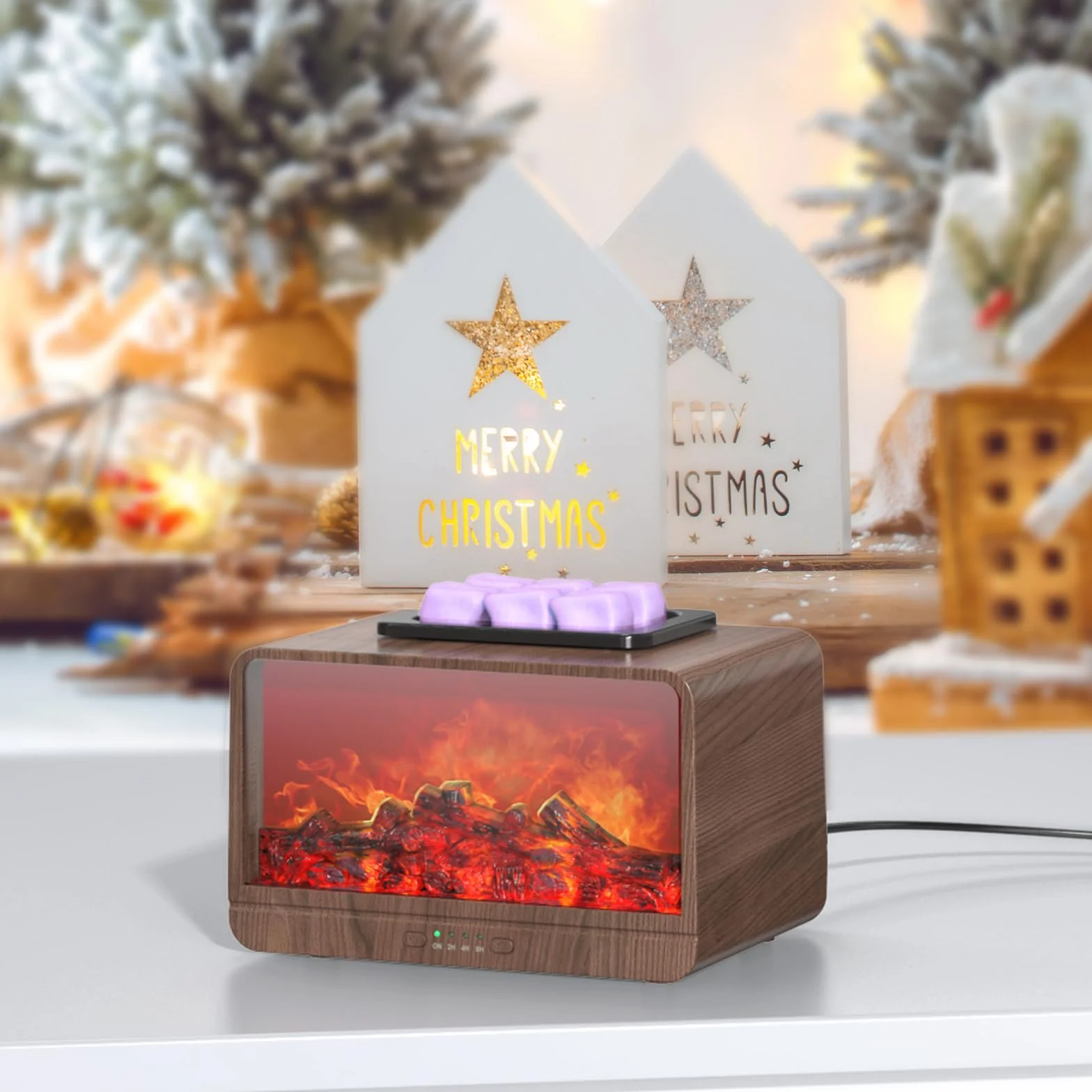 STLOVe® Palnik Do Topienia Wosku, Elektryczny Palnik Do Wosku, Podgrzewacz Płomieni, Dyfuzor Aromaterapii, Dzień Matki/Wielkanocny Prezent, Jogi/SPA/Biura/Sypialnia/Salon Dekoracja-Bez Wosku