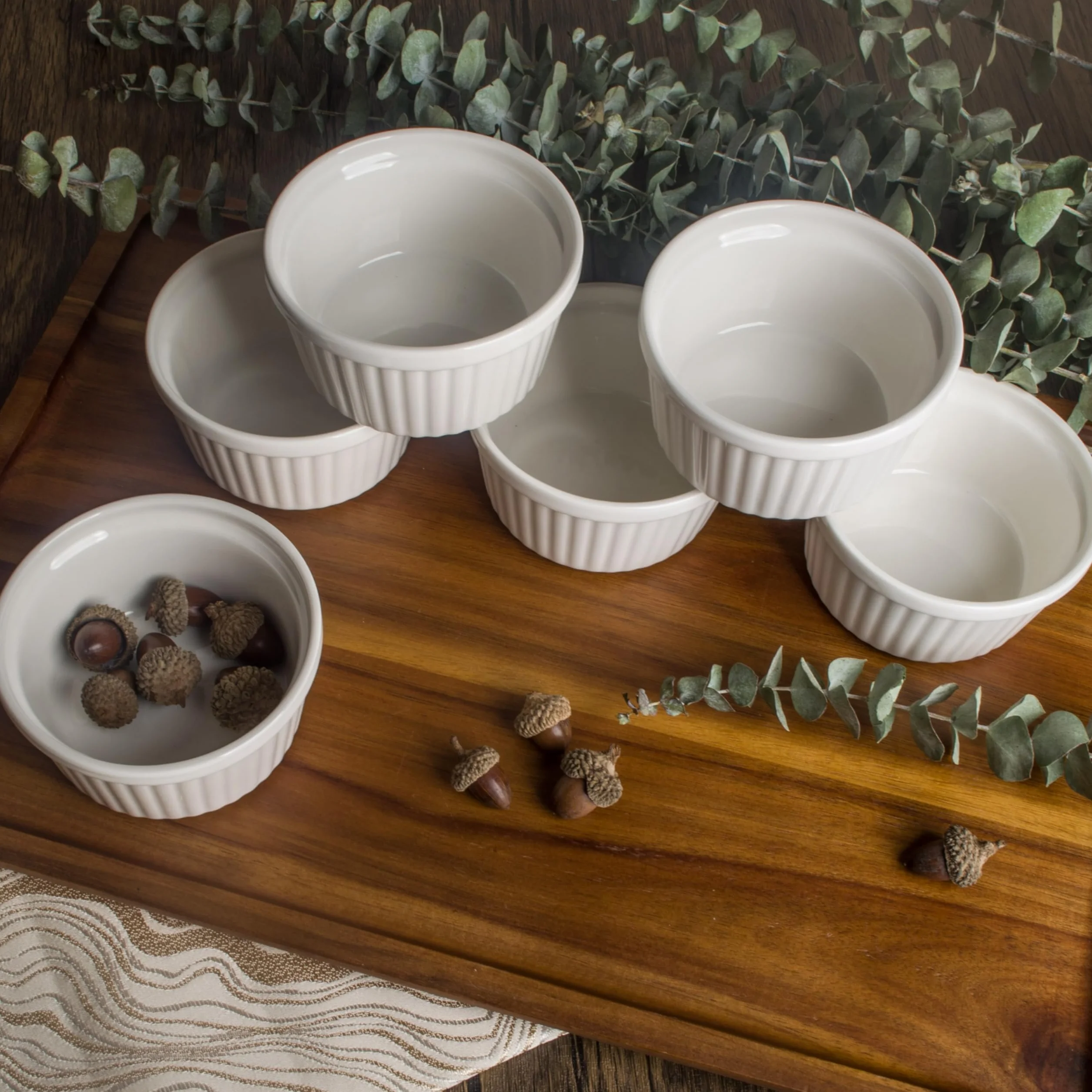LIVELLO Stromboli Zestaw 6 Kokilek Porcelanowych 180 ml Żaroodporne Ramekiny do Zapiekania