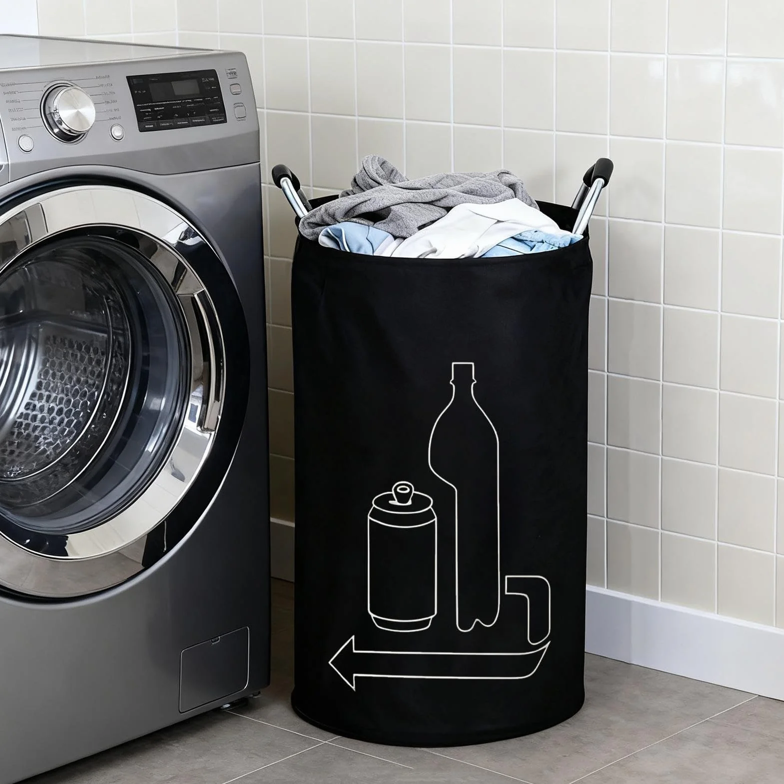 Kosz Do Recyklingu - Torby Magazynowe z Tkaniny Oxford,115L Kosz Na Butelki Zwrotne,Do Kuchni Biura Spiżarni Garażu Kempingu Plaży Bagażnika Akademika Pomieszczenia