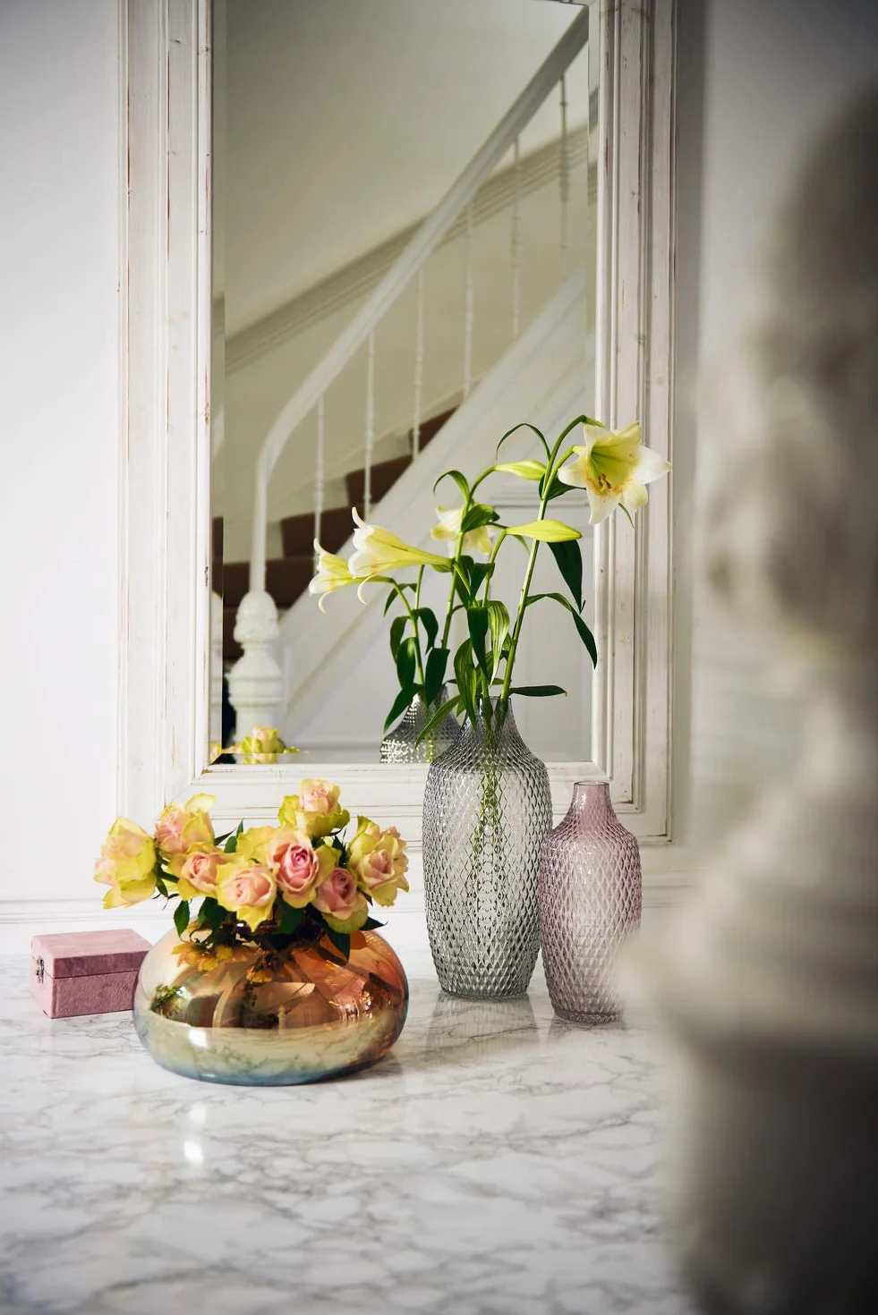 LEONARDO HOME wazon 14 cm złoty szkło