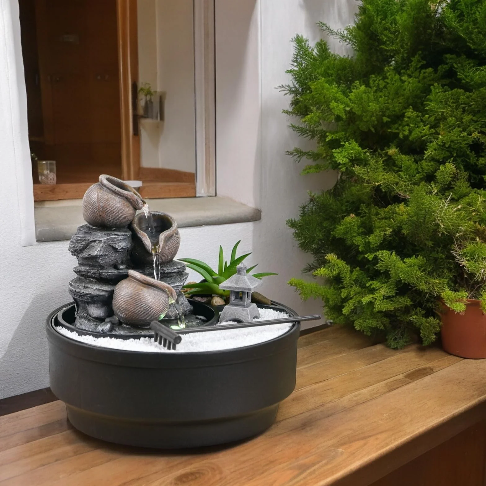 Fontanna ogrodowa Zen Oasis Zen'Light LED kolorowe światło H21 cm
