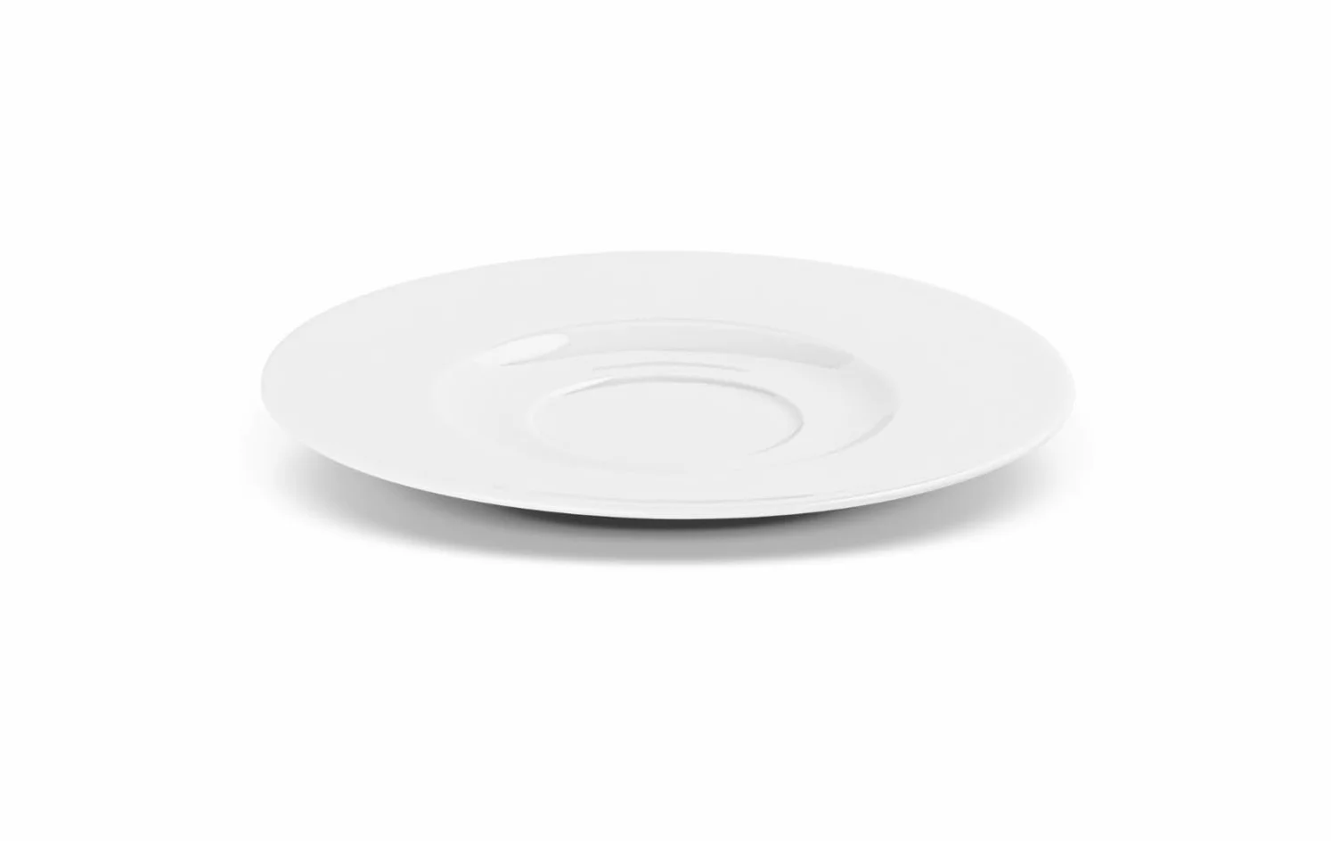Gerlach 1760 Zestaw Filiżanek do Kawy i Herbaty ze Spodkami Porcelanowy Biały 185 ml
