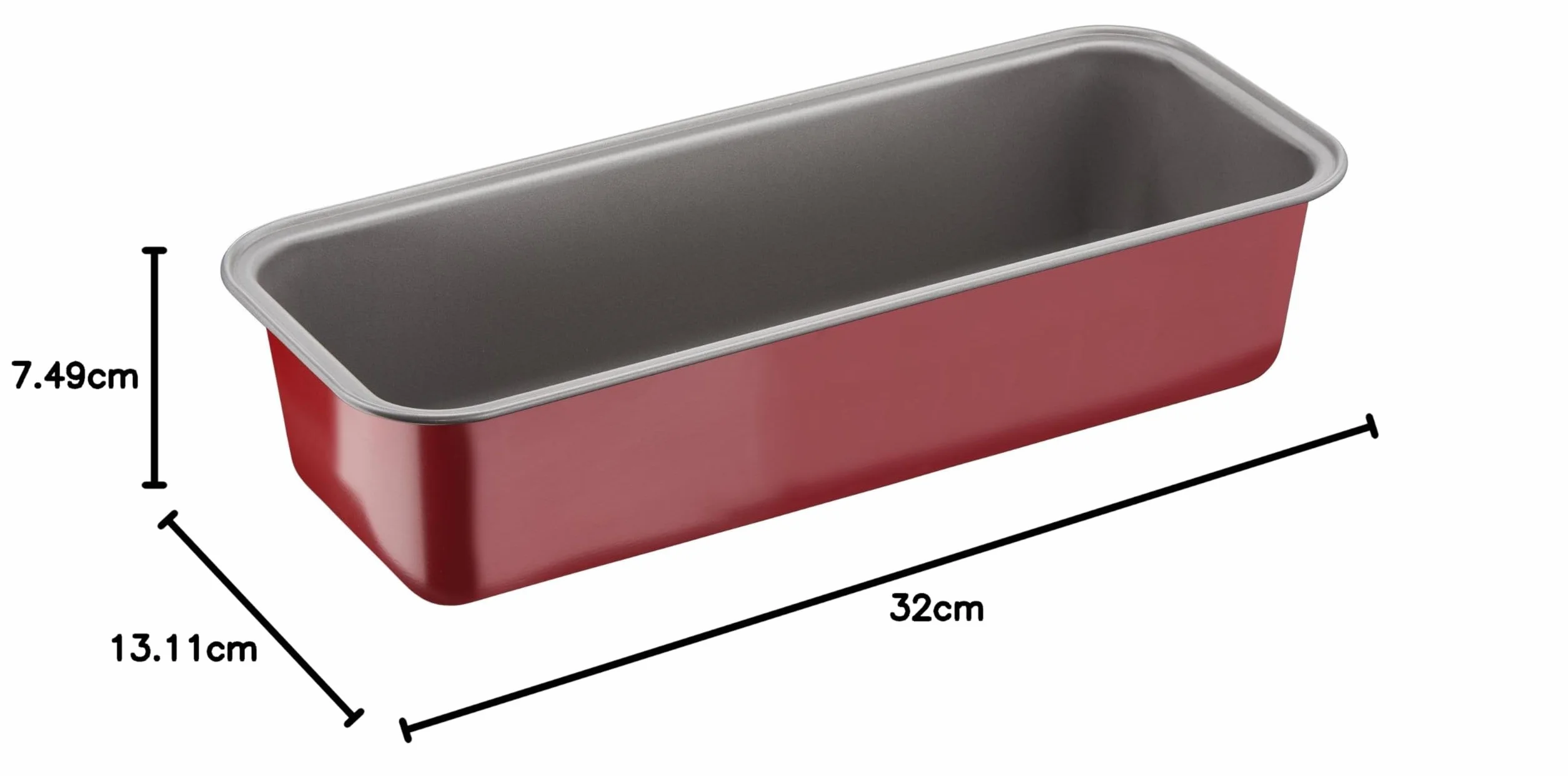 Tefal Delibake J1640114 Forma do ciasta 30 cm, podłużna, stalowa,