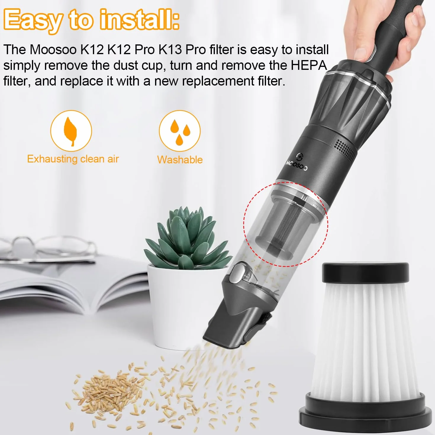 Zestaw filtrów Hepa, 10 sztuk, filtr do odkurzacza Genius Invictus One 1.0 X7 2.0, akcesoria do odkurzacza filtracyjnego, zestaw filtrów Hepa, ze szczotką do czyszczenia, do odkurzacza ręcznego (12)