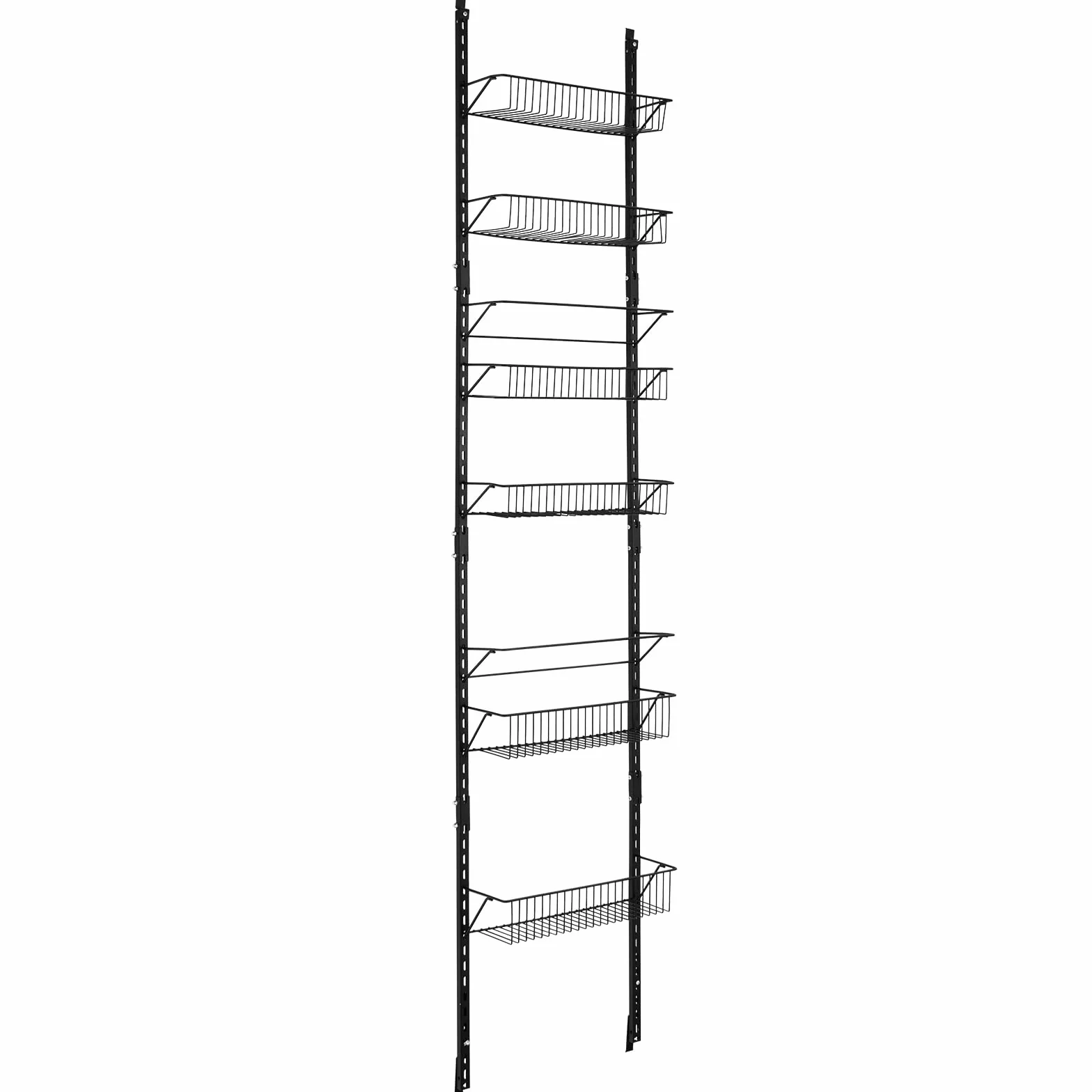 GIANTEX Organizer wiszący, z 6 koszami, regał wiszący do przechowywania drzwi, wielofunkcyjny, metalowy wiszący lub ścienny, regulowany regał na drzwi do przechowywania