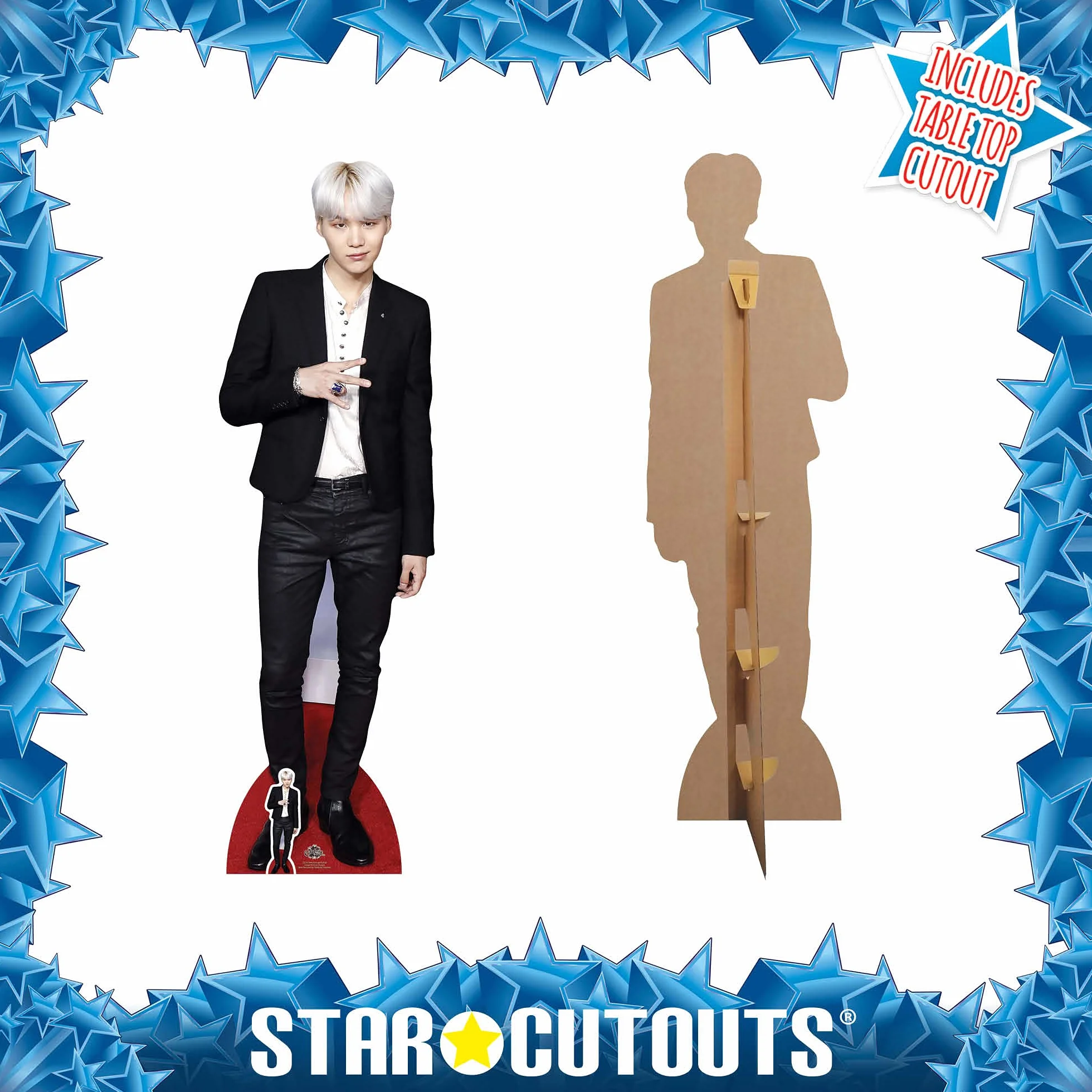 STAR CUTOUTS CS747 Lifesize kartonowe wycięcie Min Yoon-Gi Suga Bangtan Boys Standee